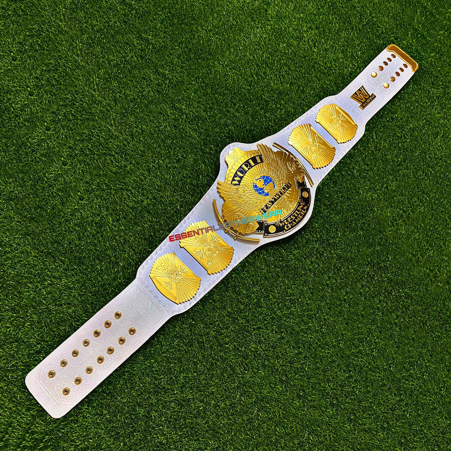 New Winged Eagle Replica 24K Gold Plated White World Heavyweight Wrestling Championship Title Universal Belt In 2,4 & 6mm, Gift For Him, Her
