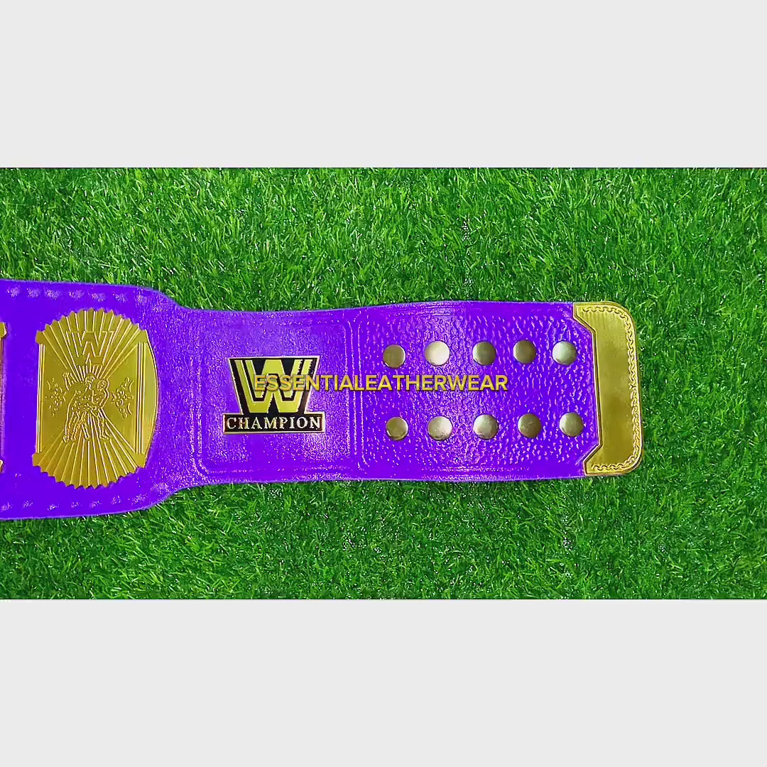 New Winged Eagle Replica Purple World Heavyweight Wrestling Championship 24K Gold Plated Title Universal Belt 2,4 & 6mm, Gift For Him, Her