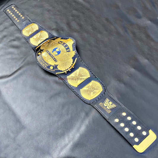 New Winged Eagle Replica 24K Gold Plated World Heavyweight Wrestling Championship Title Black Universal Replica Belt 2mm, 4mm, Gift For Him