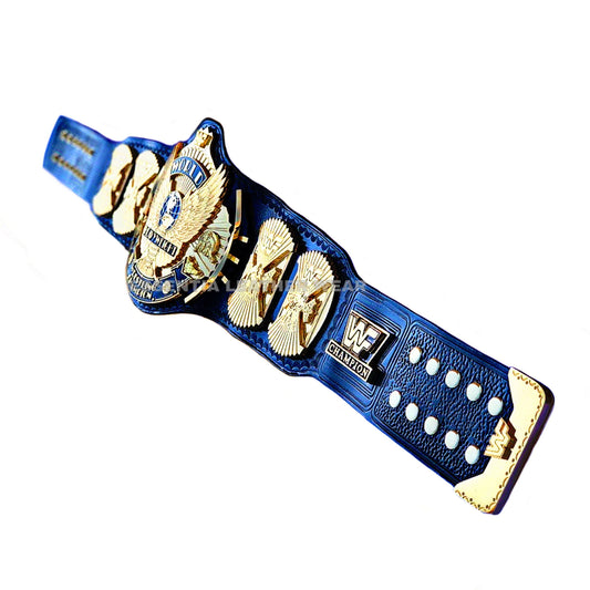 New Winged Eagle WWF Staked 2 Layer Replica 24K Gold Plated World Heavyweight Wrestling Title Adult Size Belt In 2mm, 4mm, 6mm, Gift For Him