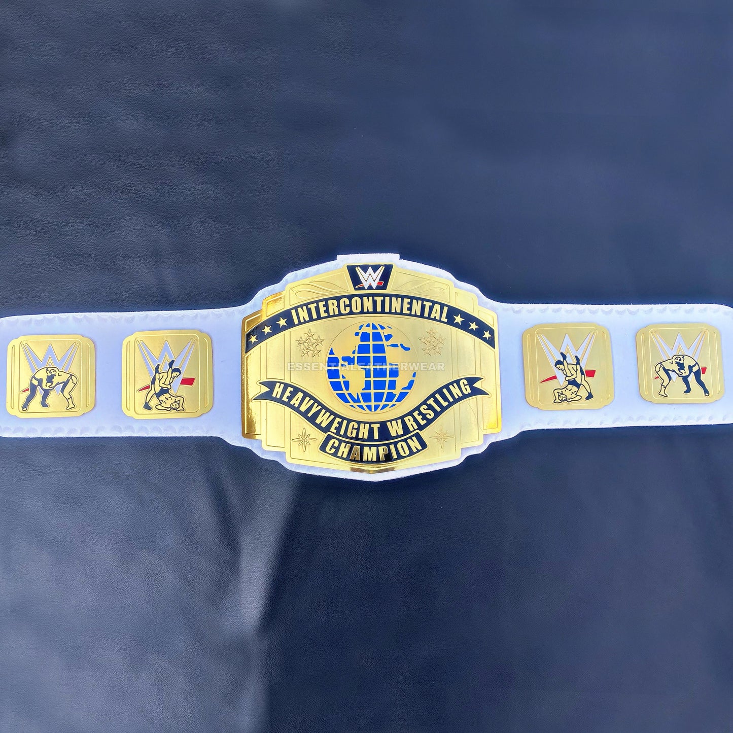 NEW WWE Intercontinental White Replica 24K Gold Plated Heavyweight Wrestling Championship Title Universal Belt In 2mm, 4mm, Gift For Him