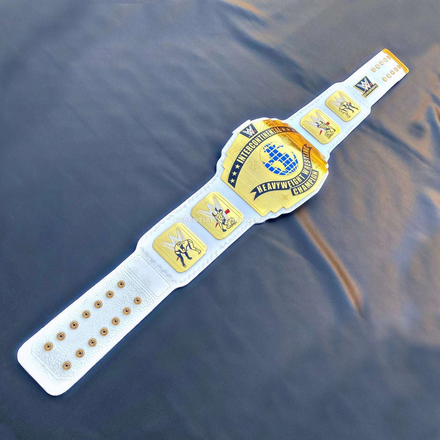 NEW WWE Intercontinental White Replica 24K Gold Plated Heavyweight Wrestling Championship Title Universal Belt In 2mm, 4mm, Gift For Him