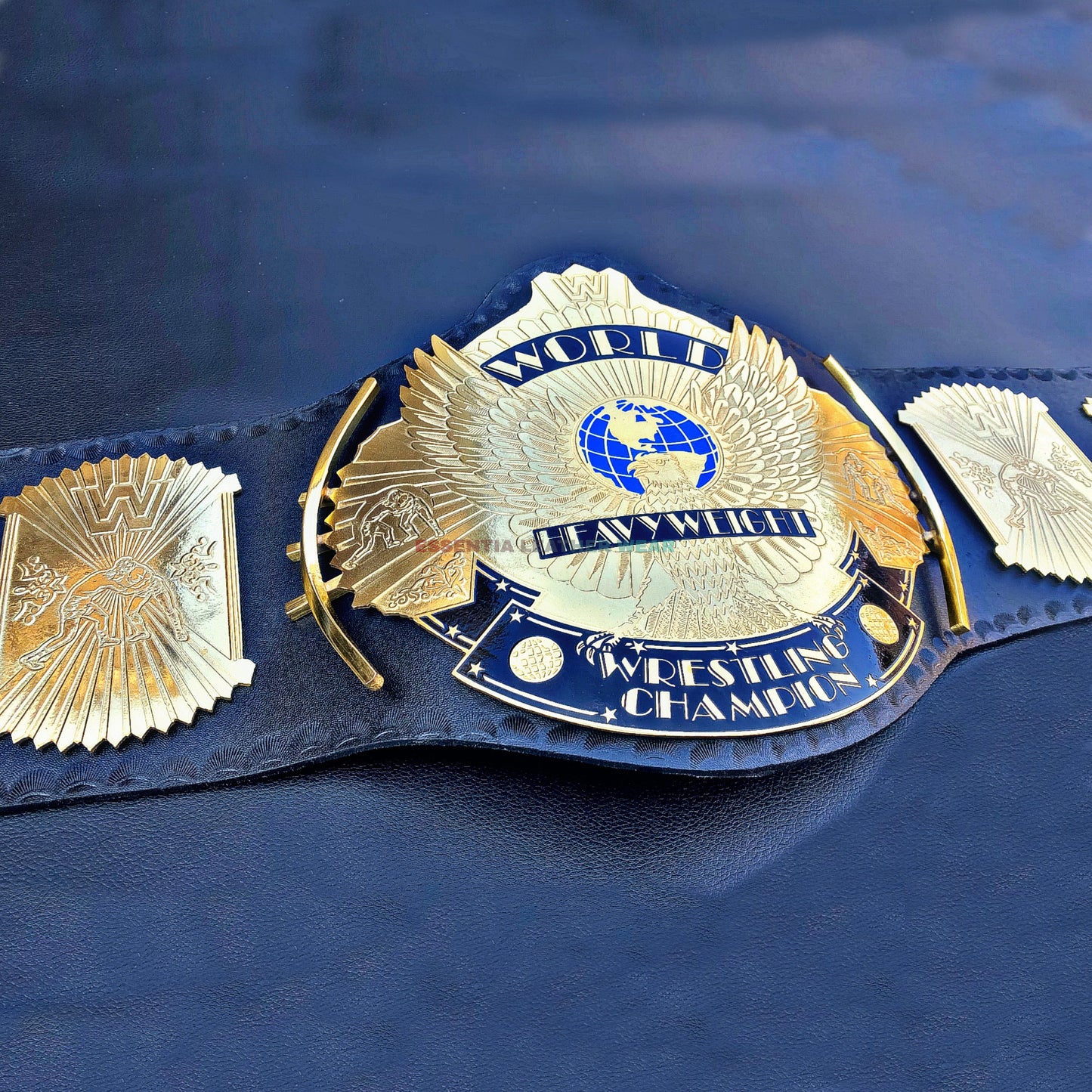 New Winged Eagle Replica 24K Gold Plated World Heavyweight Wrestling Championship Title Black Universal Replica Belt 2mm, 4mm, Gift For Him