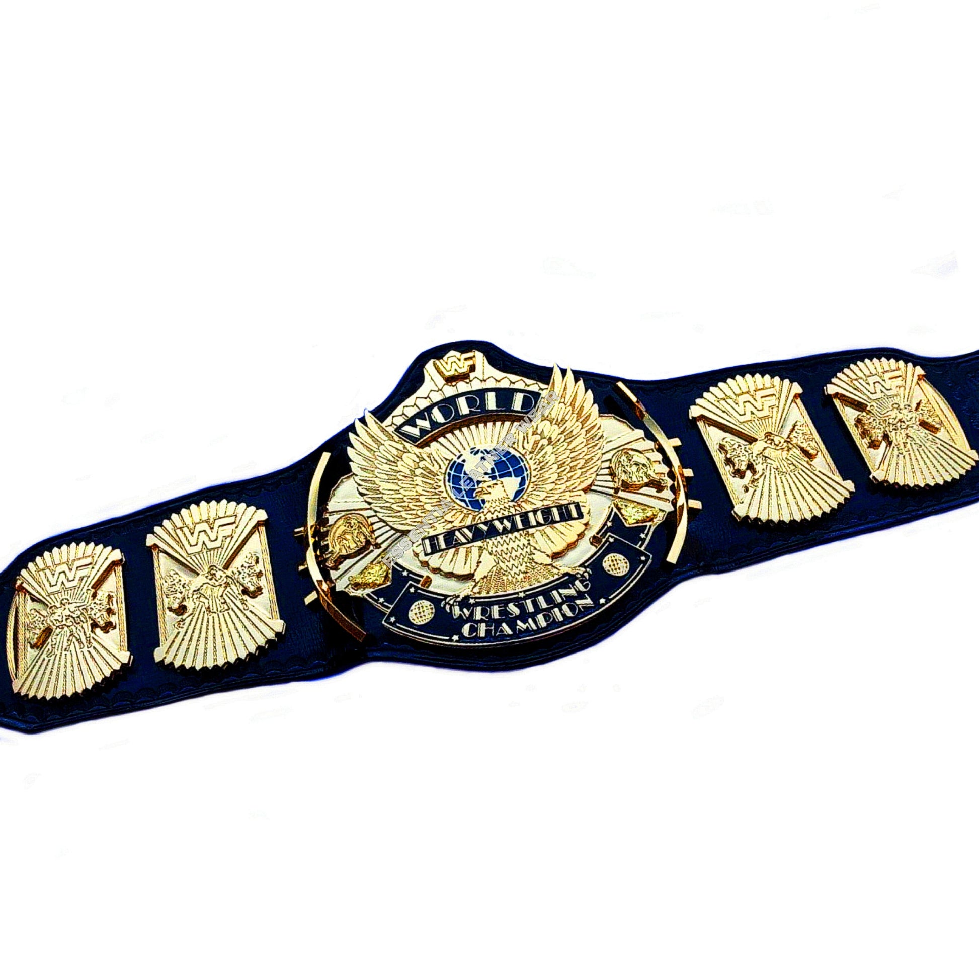 New Winged Eagle WWF Staked 2 Layer Replica 24K Gold Plated World Heavyweight Wrestling Title Adult Size Belt In 2mm, 4mm, 6mm, Gift For Him