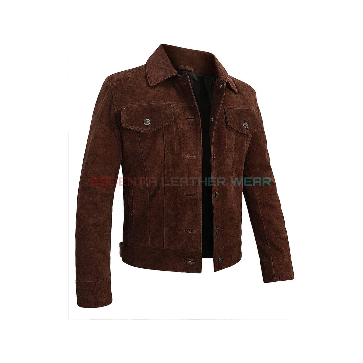 Men's Suede Varsity Jacket, Real High Quality Sweet Leather Trucker Jacket, Classic Suede Slim fit Western Trucker Jacket, Best Gift For Him