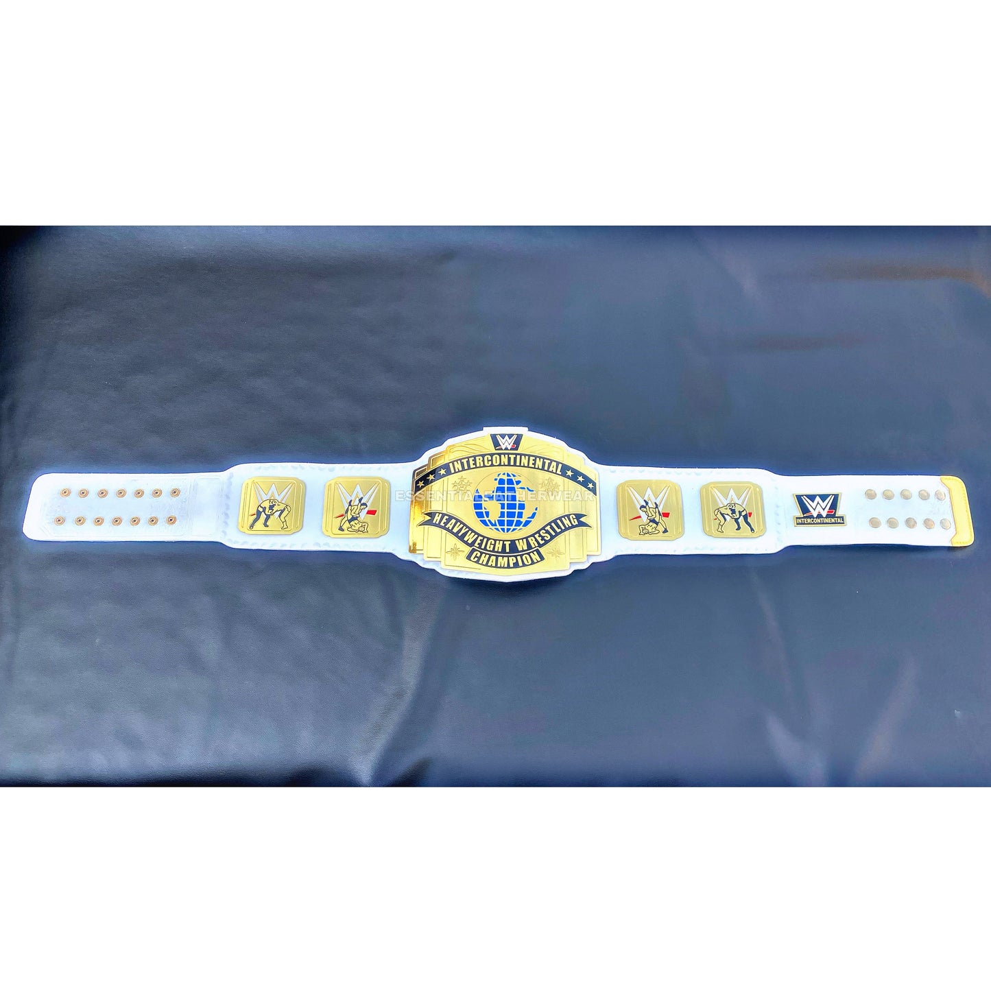 NEW WWE Intercontinental White Replica 24K Gold Plated Heavyweight Wrestling Championship Title Universal Belt In 2mm, 4mm, Gift For Him