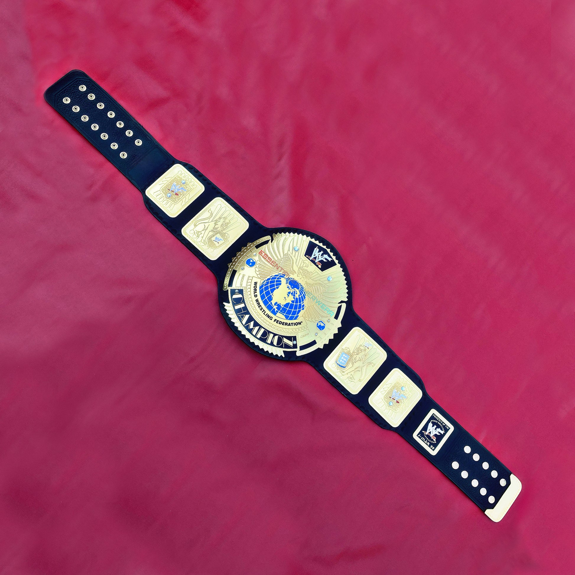WWF New Big Eagle Replica 24K Gold Plated World Heavyweight Wrestling Championship Title Universal Replica Belt In 2,4 & 6mm, Gift For Him