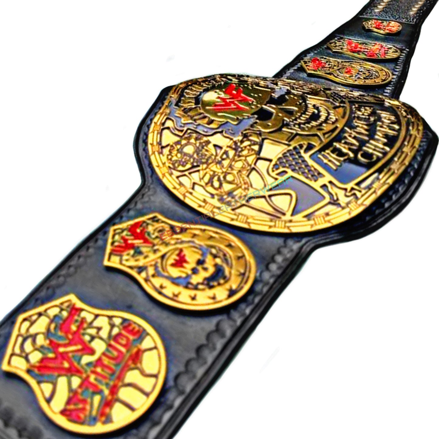 New Smoking Skull CNC 24K Gold Plated World Heavyweight Wrestling Championship Title Replica Belt With Crocodile Backing 4,6mm, Gift For Him