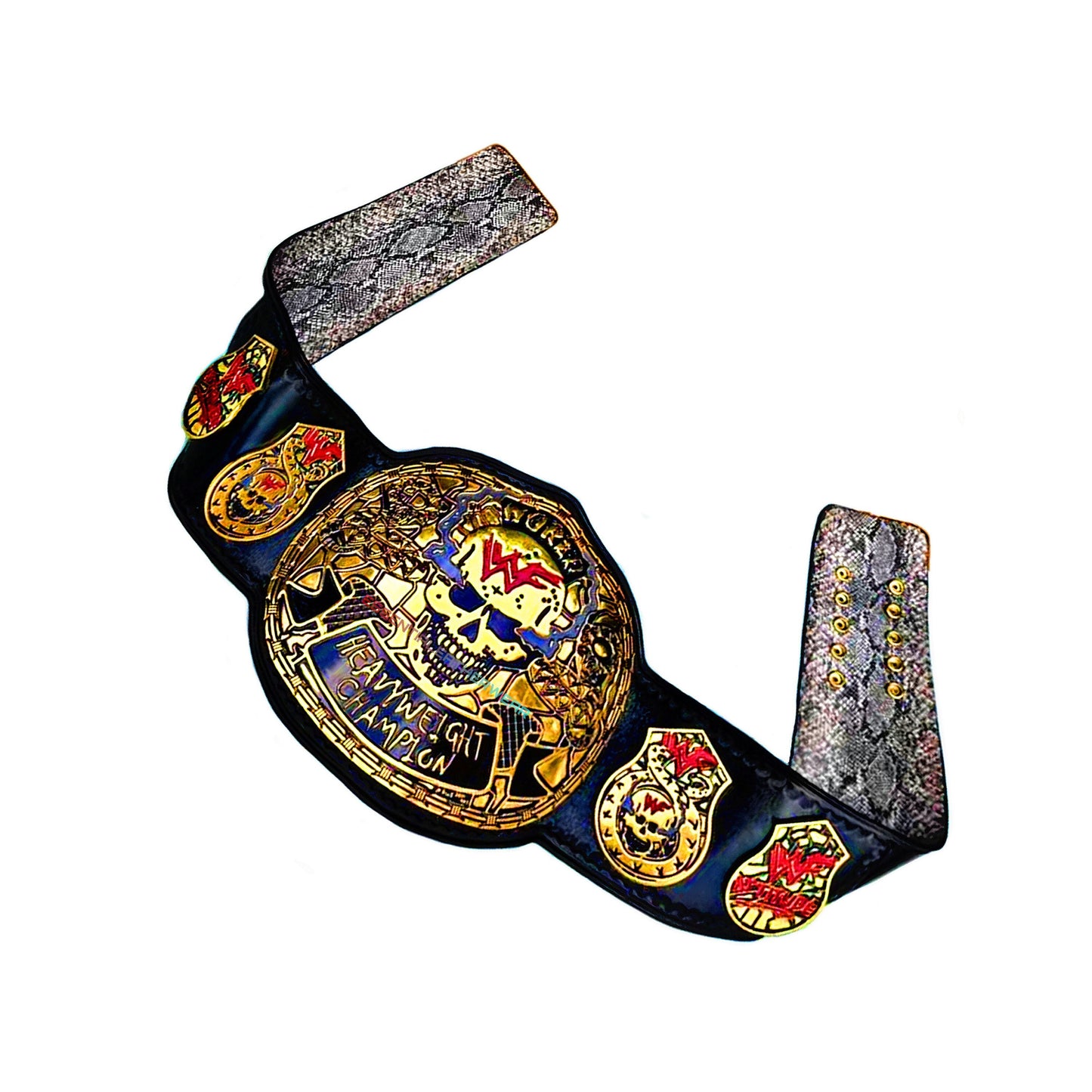 New Smoking Skull CNC 24K Gold Plated World Heavyweight Wrestling Championship Title Replica Belt With Crocodile Backing 4,6mm, Gift For Him