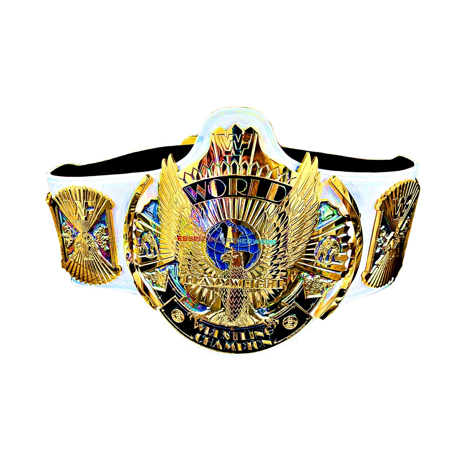 Winged Eagle WWF CNC Dual Plated Replica 24K Gold Plated World Heavyweight Wrestling White Title Adult Size Belt In 4mm, 6mm, Gift For Him