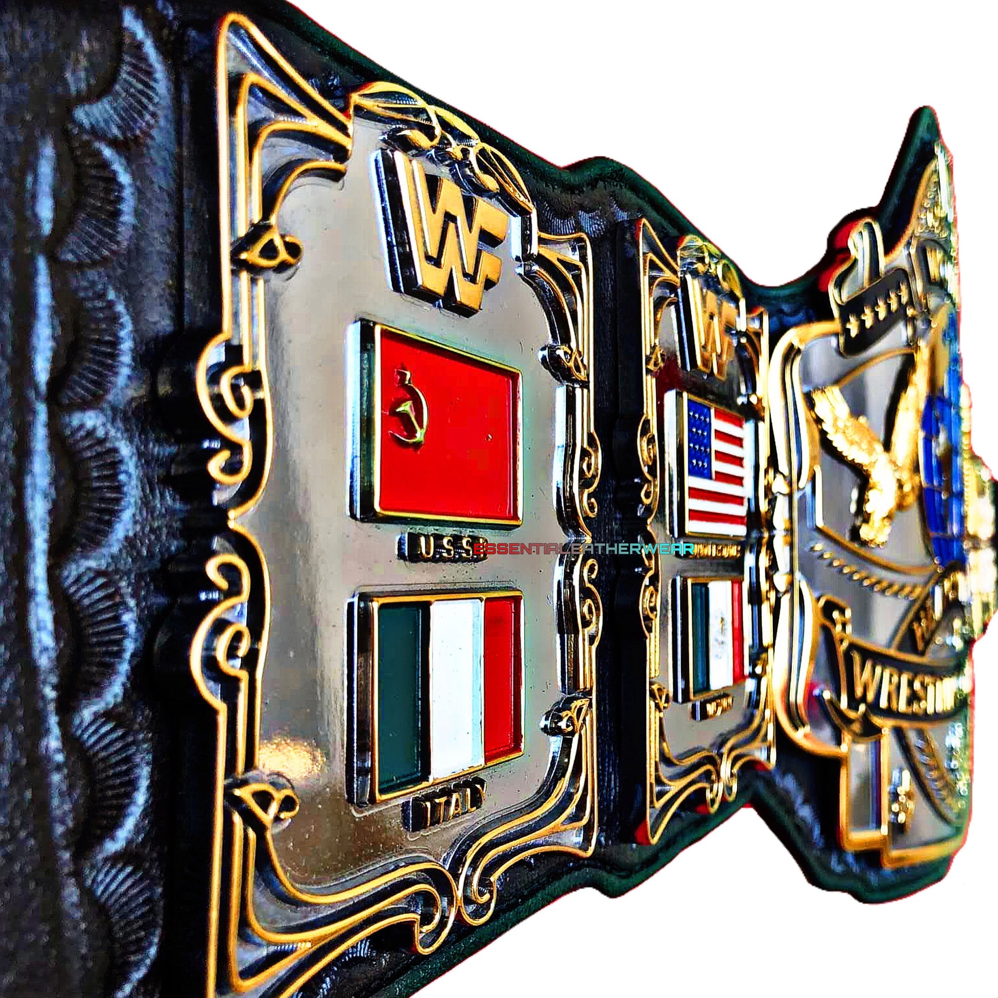 ANDRE 87 CNC 3D Stacked World Heavyweight Wrestling Replica 24K Gold Dual Plated Championship Cowhide Adult Title Belt 4 & 6mm, Gift For Him