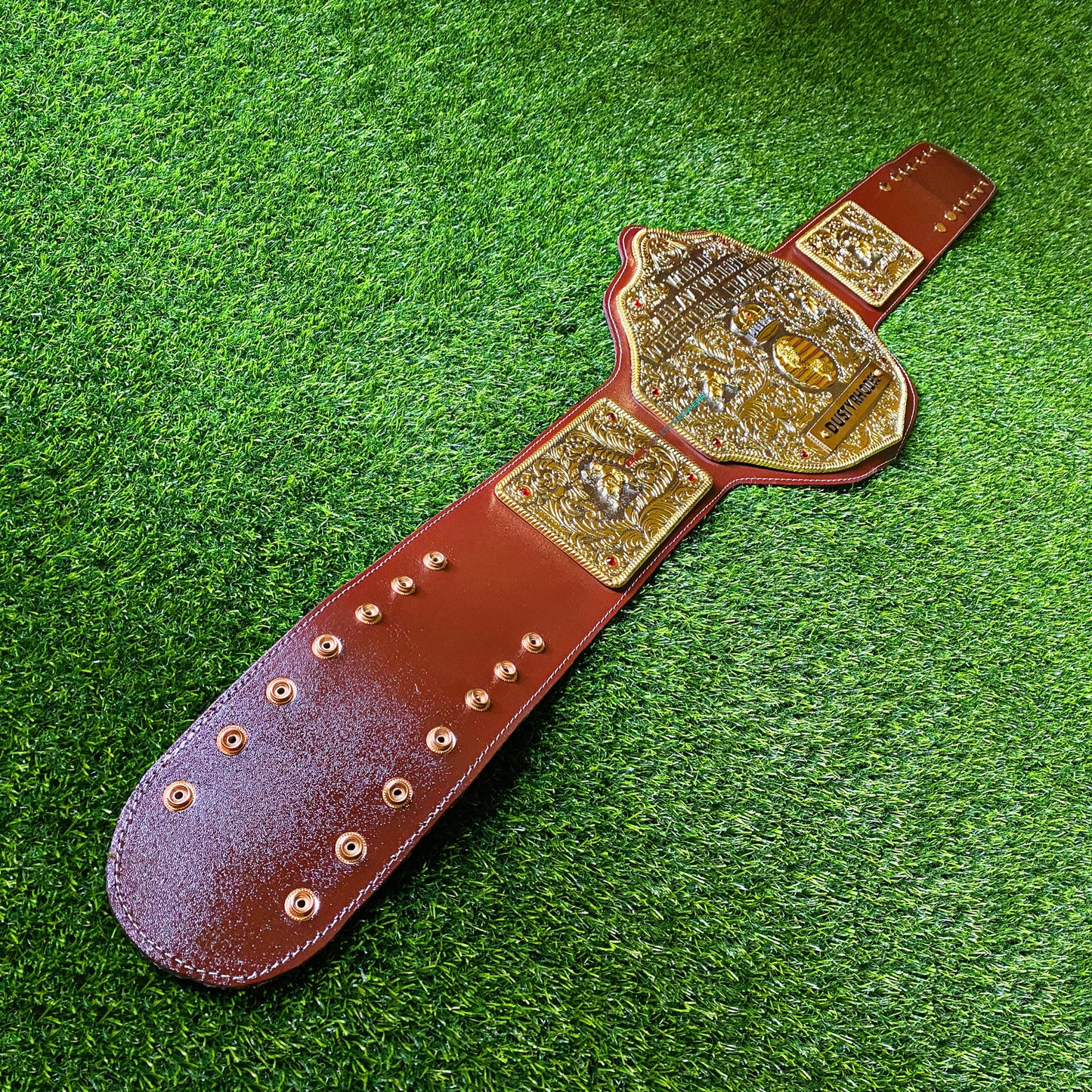 New Big Gold Crumrine Die-Casted World Wrestling Championship 24K Dual Plated Cowhide Adult Size Replica Title Belt In 4 & 6mm, Gift For Him