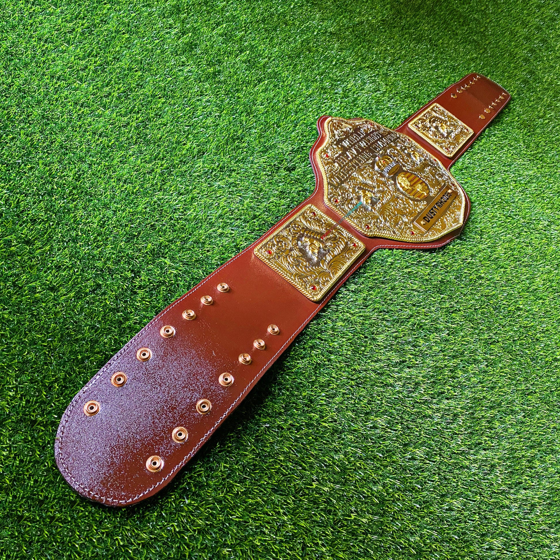 New Big Gold Crumrine Die-Casted World Wrestling Championship 24K Dual Plated Cowhide Adult Size Replica Title Belt In 4 & 6mm, Gift For Him
