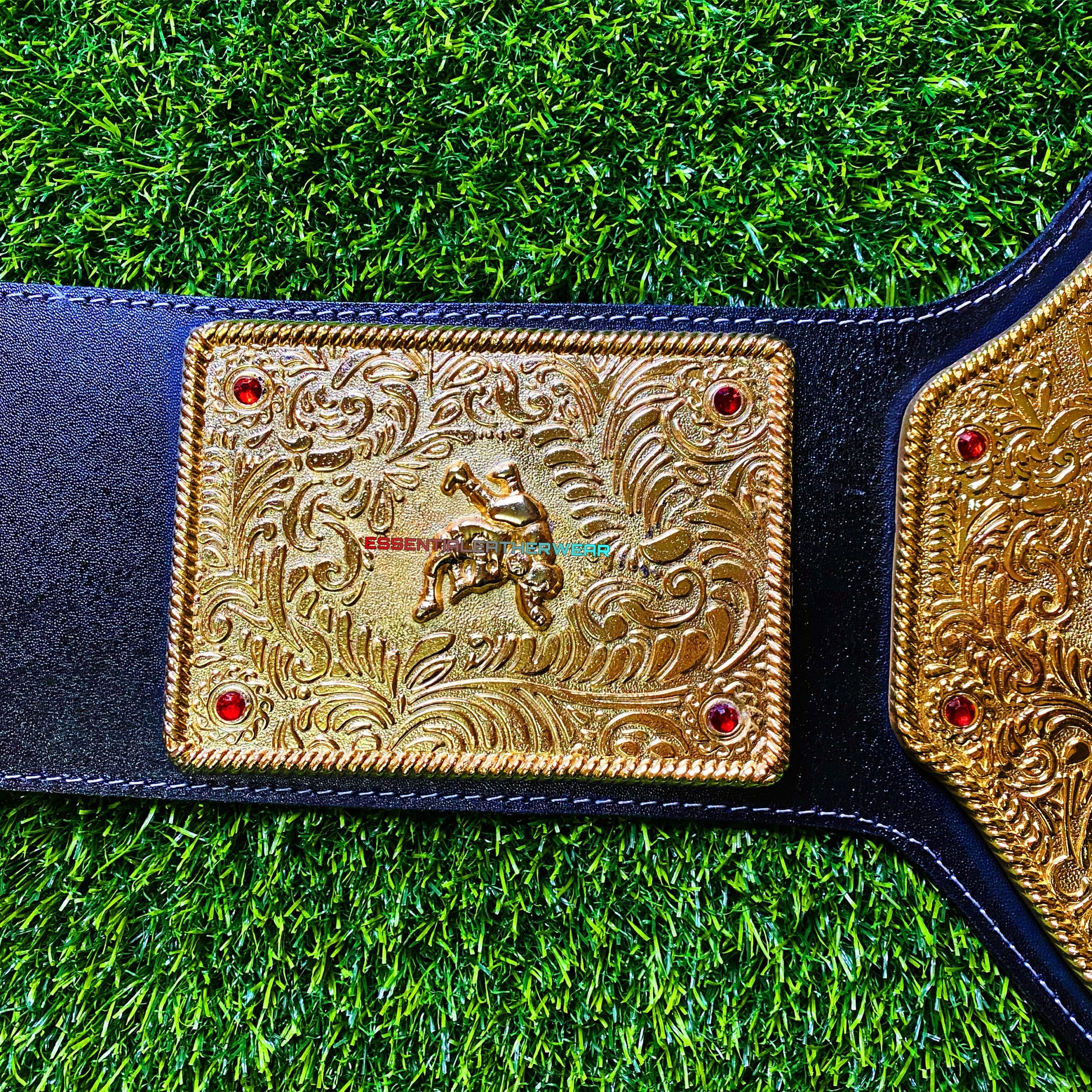 WCW Big Gold Crumrine Die-Casted World Wrestling Championship 24K Gold Plated Cowhide Adult Size Replica Title Belt In 4 & 6mm, Gift For Him