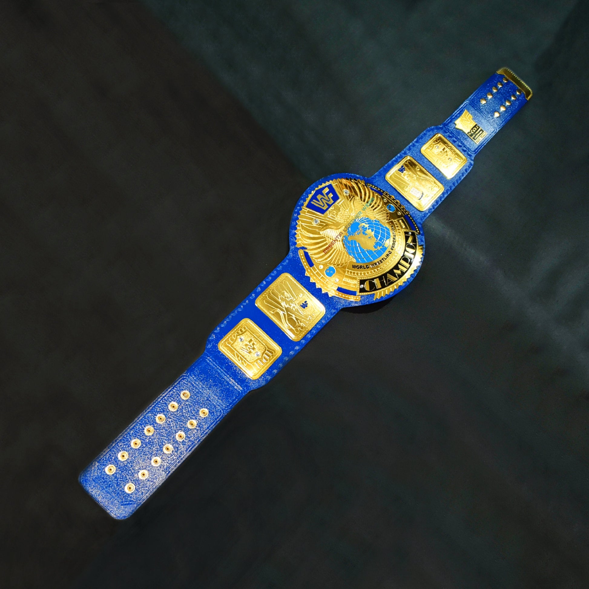 WWF Blue Big Eagle Replica 24K Gold Plated World Heavyweight Wrestling Championship Title Replica Belt In 2mm, 4mm & 6mm Gift For Him