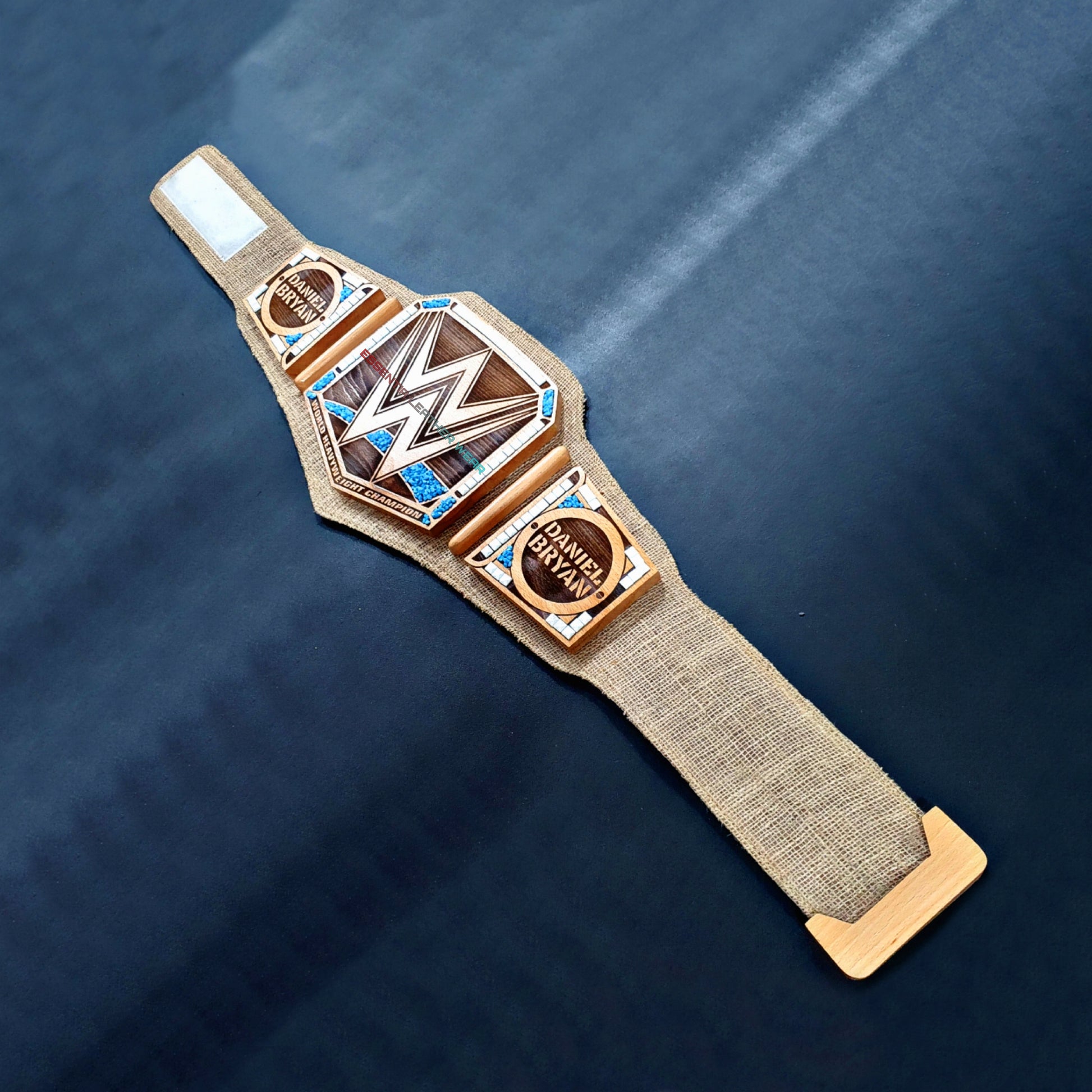 New World Heavyweight Wrestling Championship Brown High Quality Wood Title Replica Adult Size Belt in 2,4,6 & 8mm, Best Gift For Him - Her