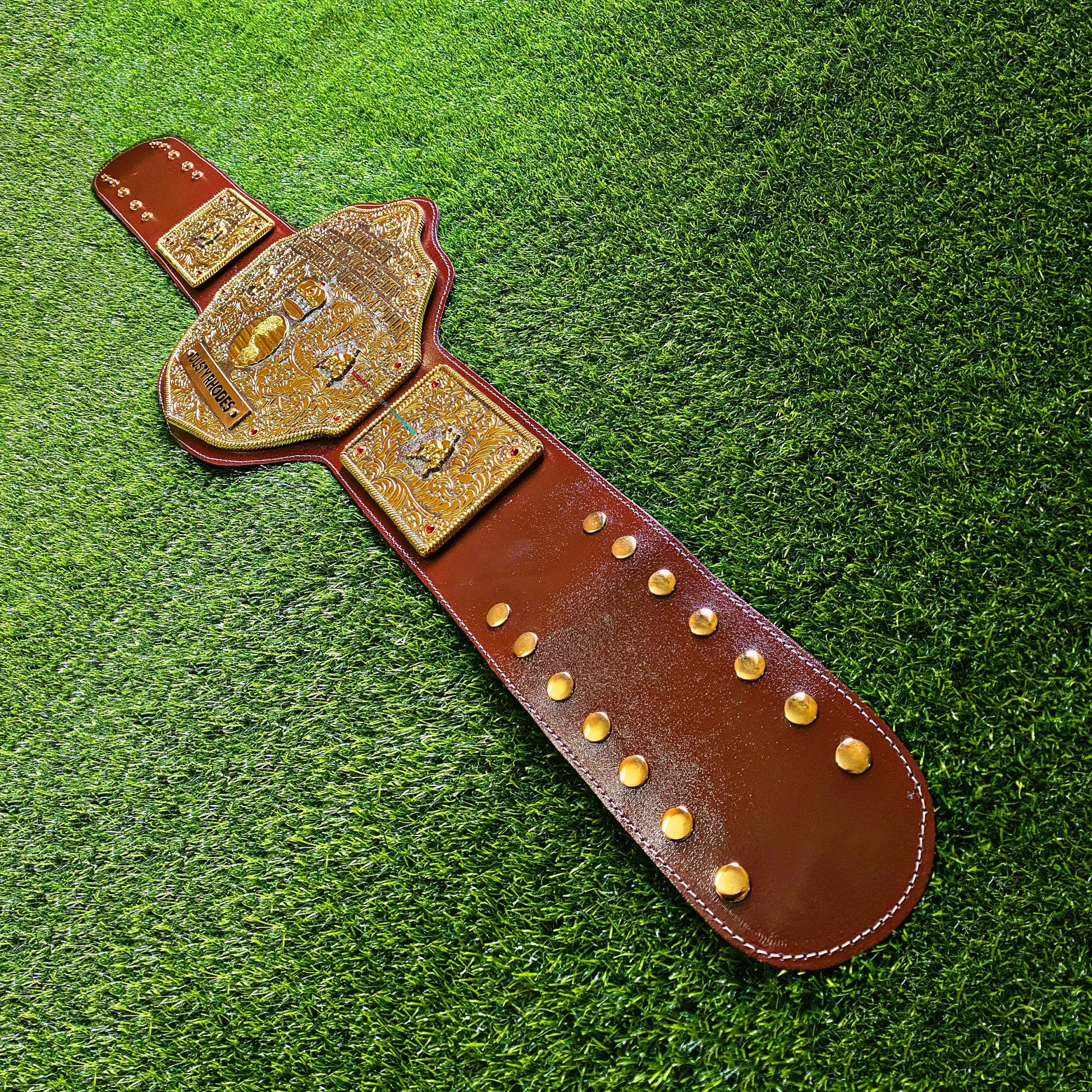 New Big Gold Crumrine Die-Casted World Wrestling Championship 24K Dual Plated Cowhide Adult Size Replica Title Belt In 4 & 6mm, Gift For Him