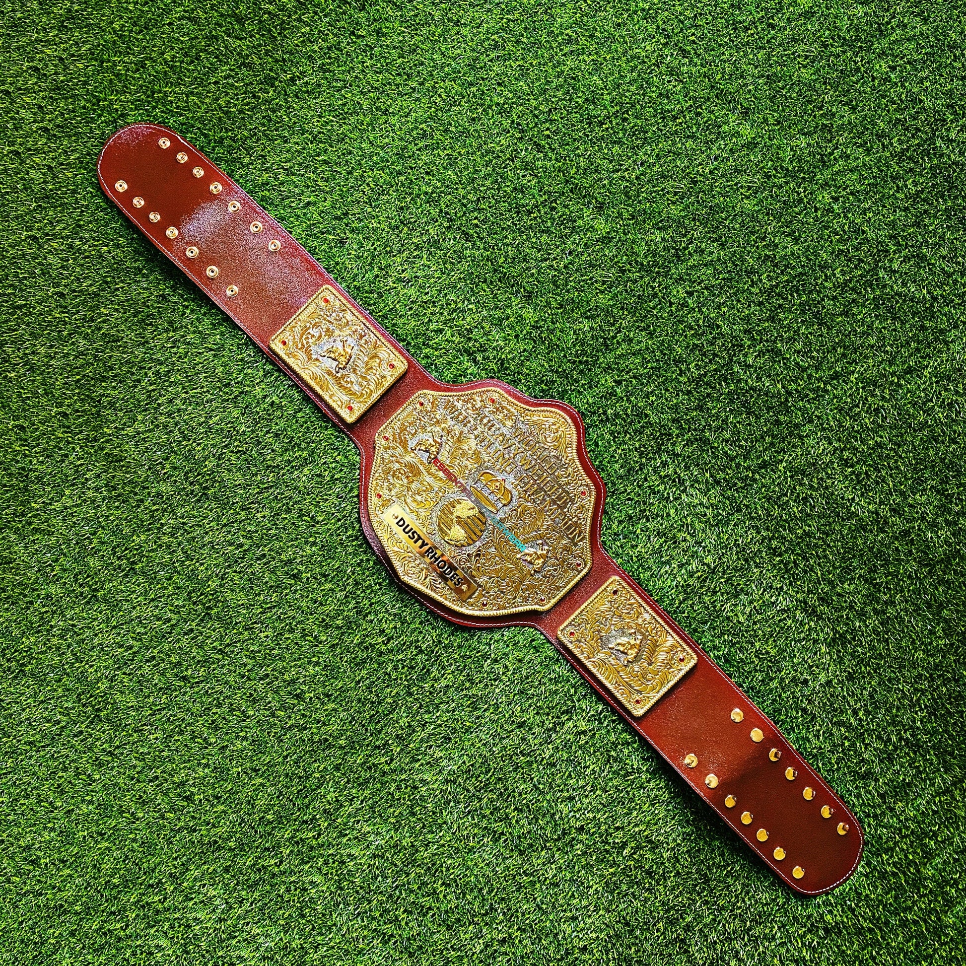 New Big Gold Crumrine Die-Casted World Wrestling Championship 24K Dual Plated Cowhide Adult Size Replica Title Belt In 4 & 6mm, Gift For Him