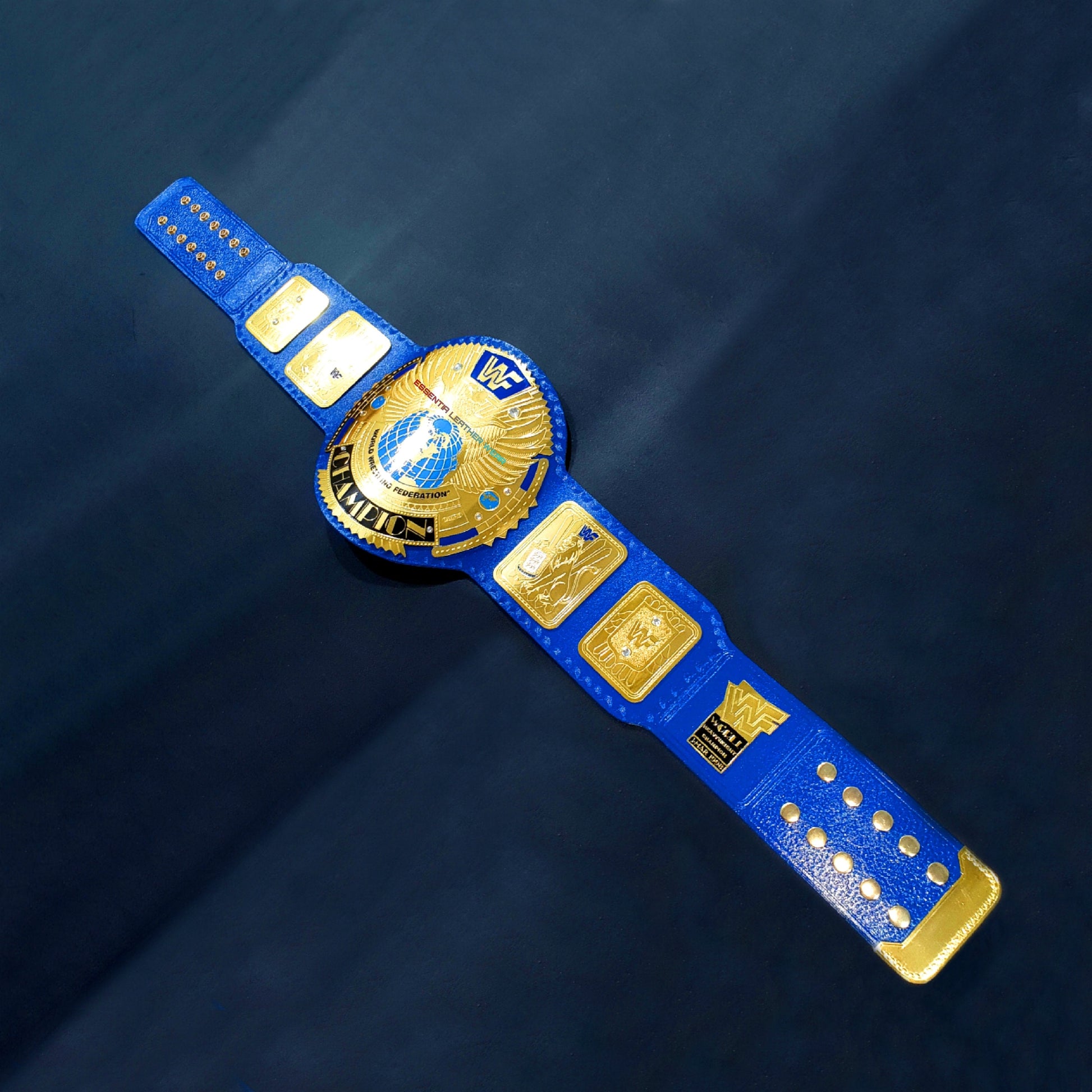 WWF Blue Big Eagle Replica 24K Gold Plated World Heavyweight Wrestling Championship Title Replica Belt In 2mm, 4mm & 6mm Gift For Him