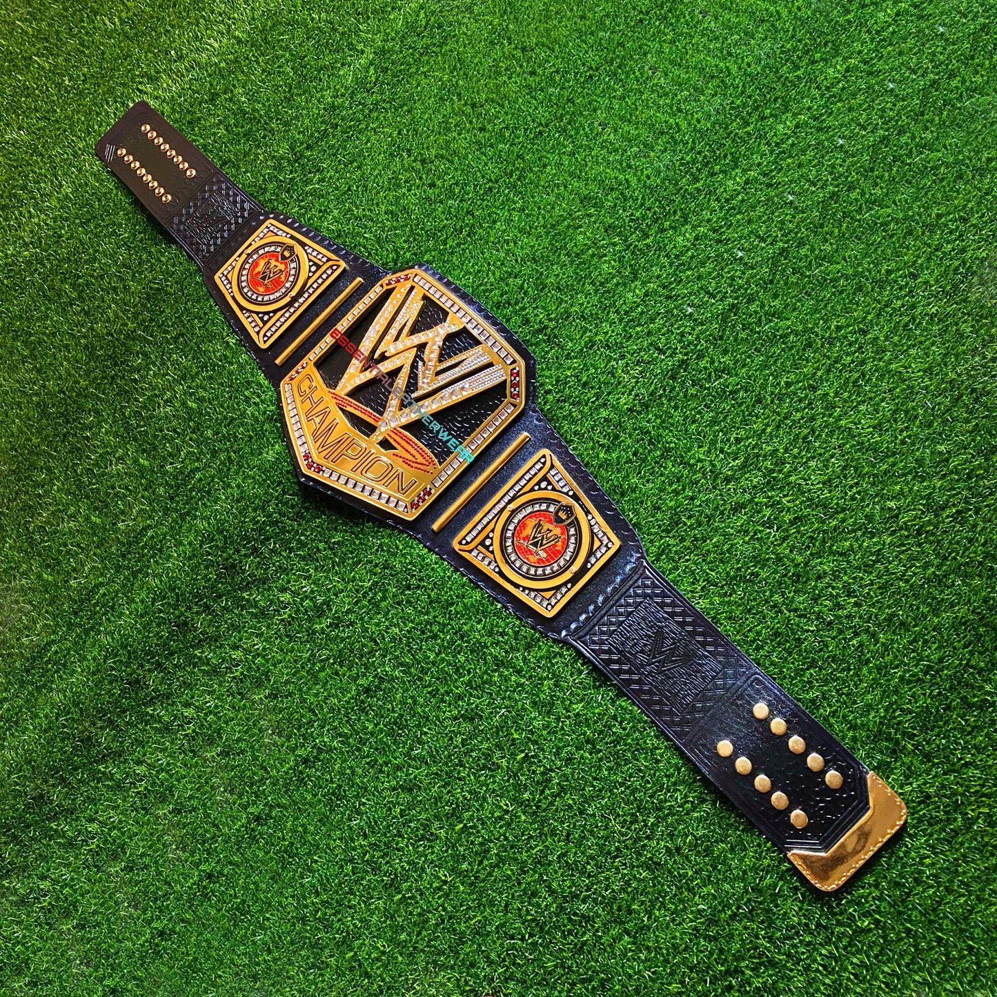 WWE Champion 24K Gold Plated World Heavyweight Wrestling Champion Handcrafted Cowhide Replica Removable Side Plates Belt In 2,4 & 6mm, Gift