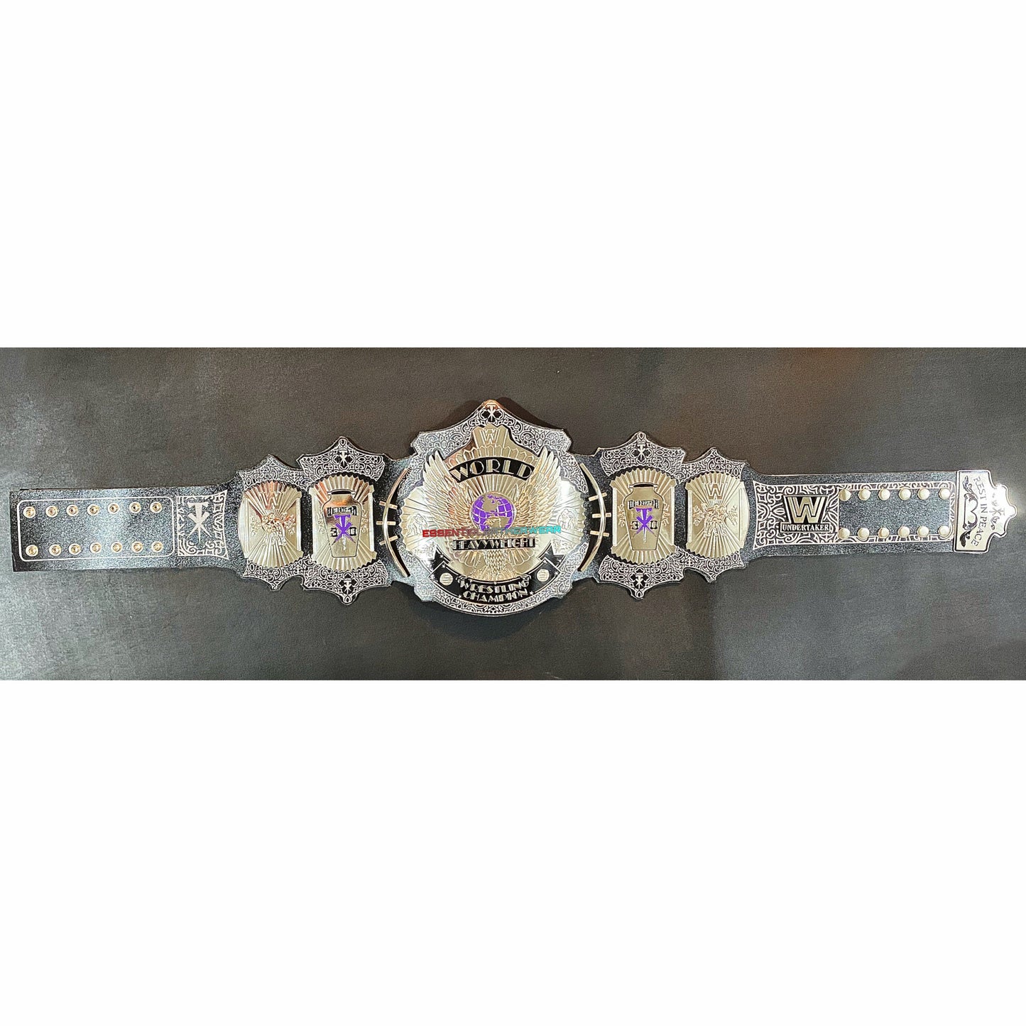 WWE Undertaker 30 Years World Heavyweight Wrestling Championship Nickel Chrome Plated Cowhide Adult Replica Title Belt In 2,4 & 6mm, Gift