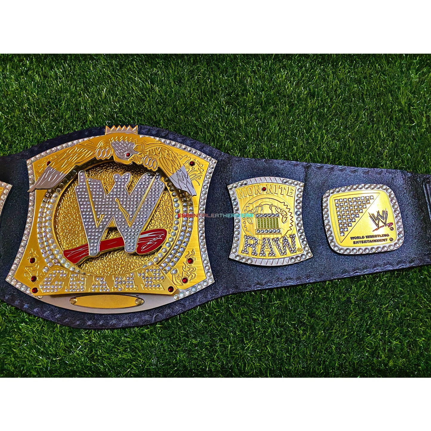 New World Heavyweight Championship WWE Spinner 24K Gold Plated World Heavyweight Wrestling Title Replica Adult Belt In 2 & 4mm, Gift For Him