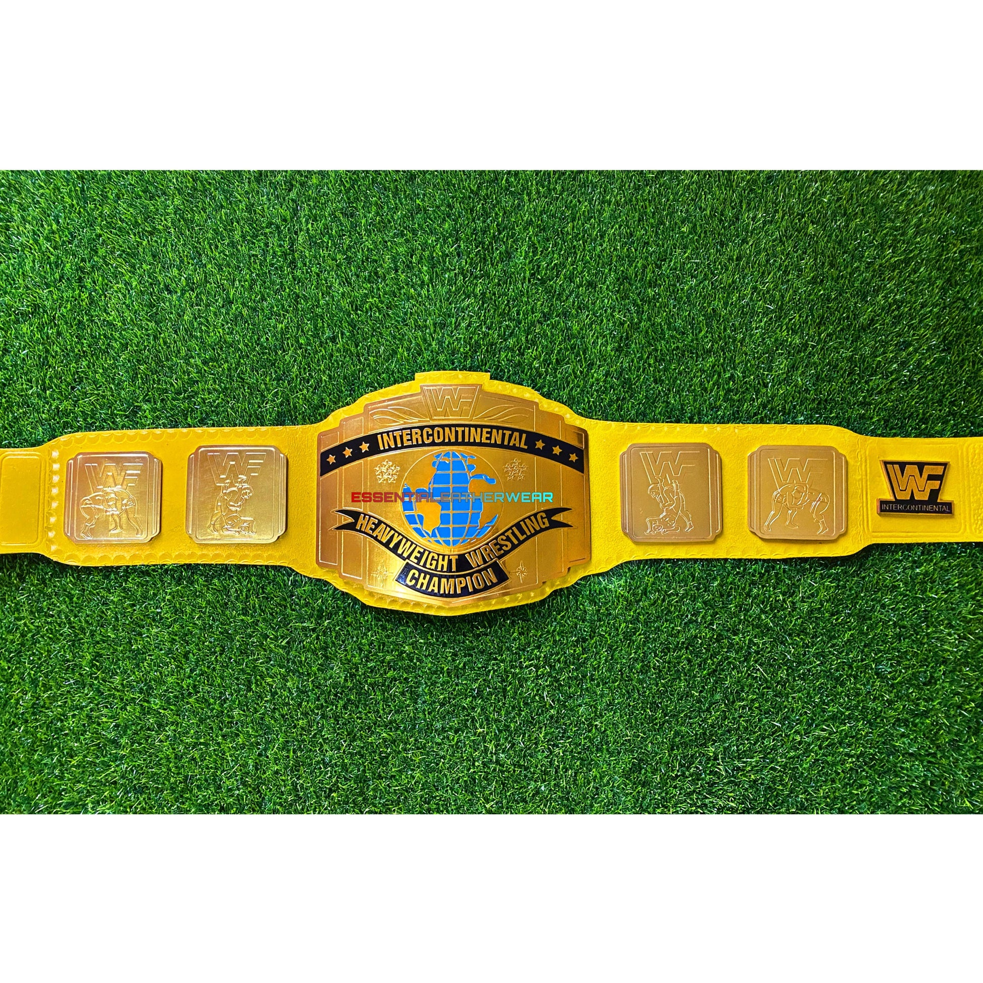 NEW Intercontinental WWF Yellow Replica Heavyweight Wrestling Championship 24K Gold Plated Title Universal Belt In 2mm, 4mm, Gift For Him