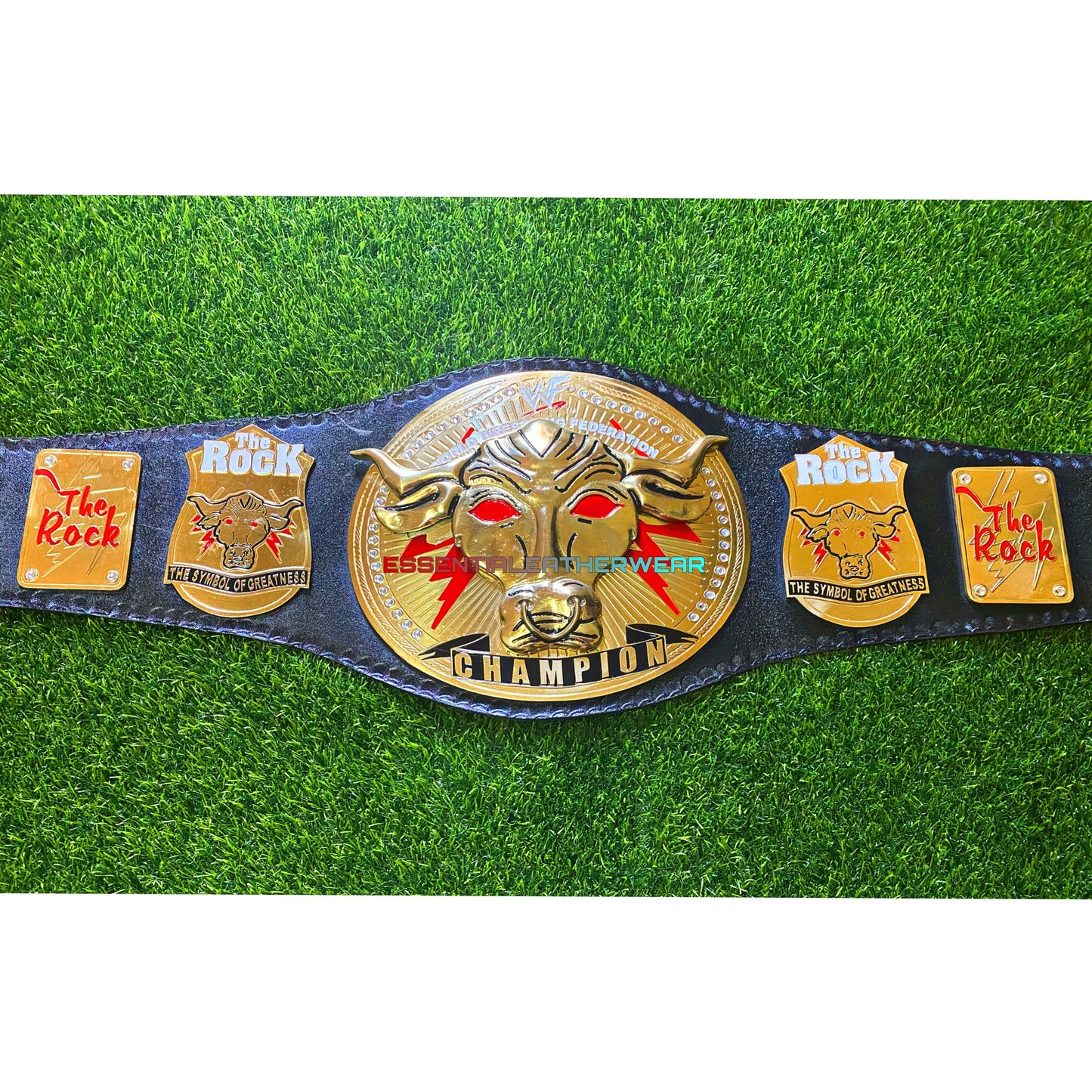 New Brahma Bull Rock 3D Stacked 15mm Bull, WWF Replica 24K Gold Plated World Heavyweight Wrestling Title Adult Belt In 4mm,6mm, Gift For Him