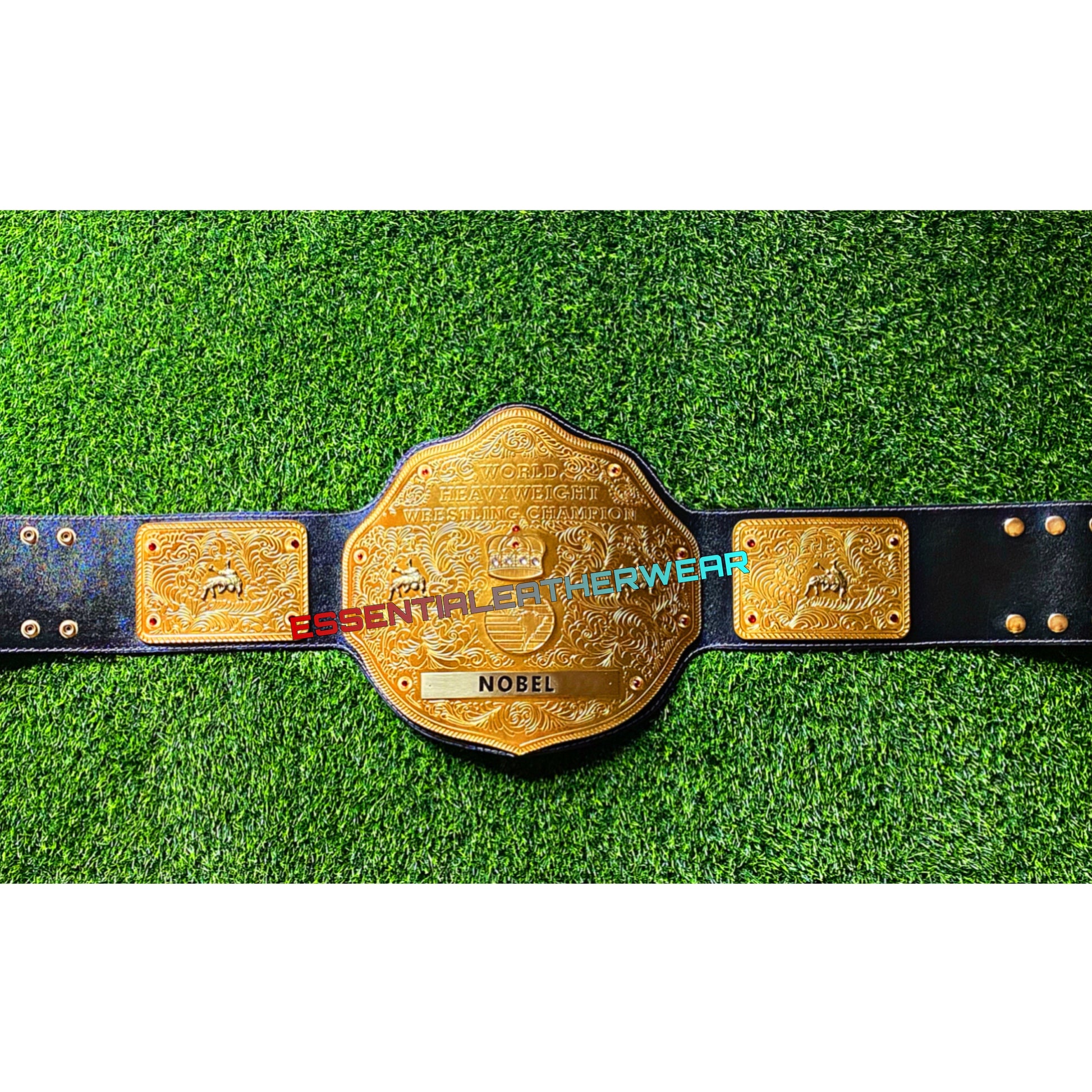 New Big Gold Replica 24K Gold Plated World Heavyweight Championship Title Belt Adult In 2mm, 4mm, 6mm (Personalized Nameplate), Gift For Him