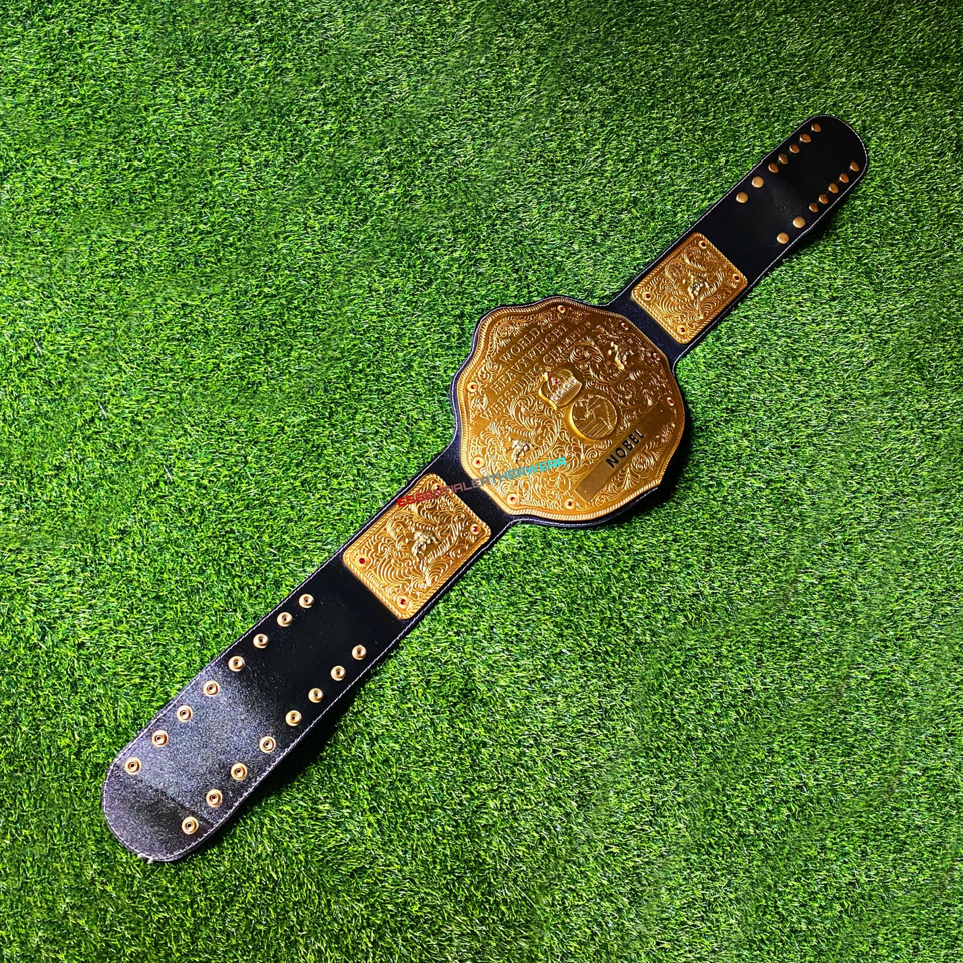 New Big Gold Replica 24K Gold Plated World Heavyweight Championship Title Belt Adult In 2mm, 4mm, 6mm (Personalized Nameplate), Gift For Him