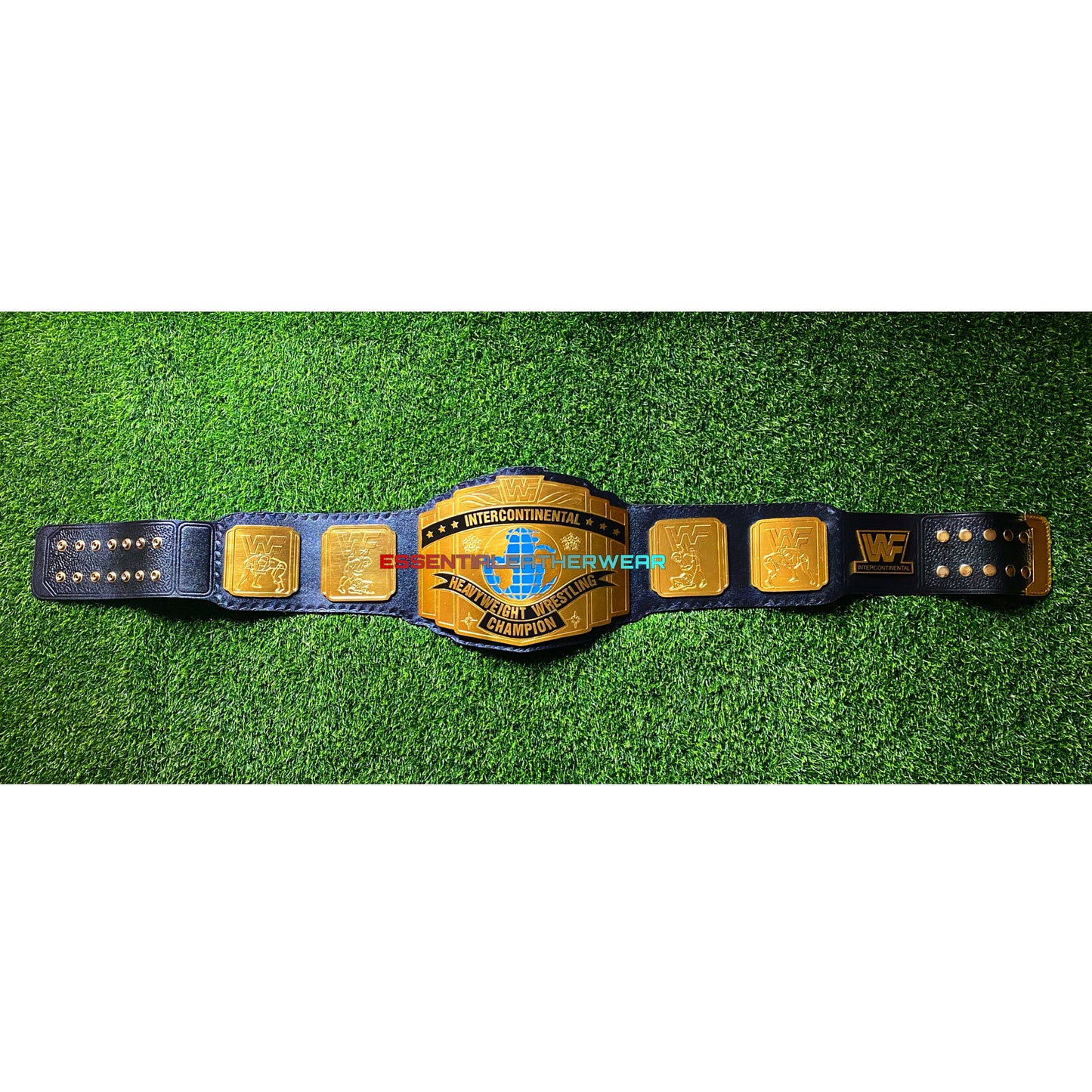 NEW Intercontinental WWF Black Replica 24K Gold Plated Heavyweight Wrestling Championship Title Universal Belt In 2mm, 4mm, Gift For Him