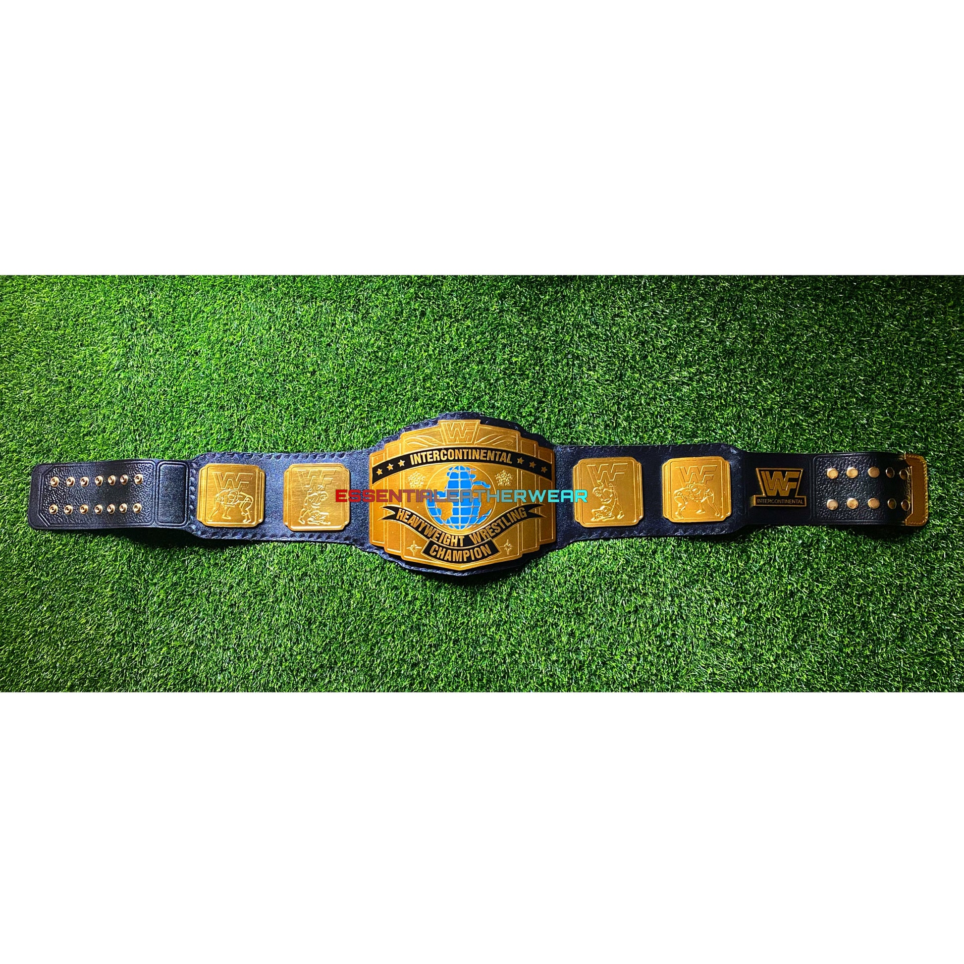 NEW Intercontinental WWF Black Replica 24K Gold Plated Heavyweight Wrestling Championship Title Universal Belt In 2mm, 4mm, Gift For Him