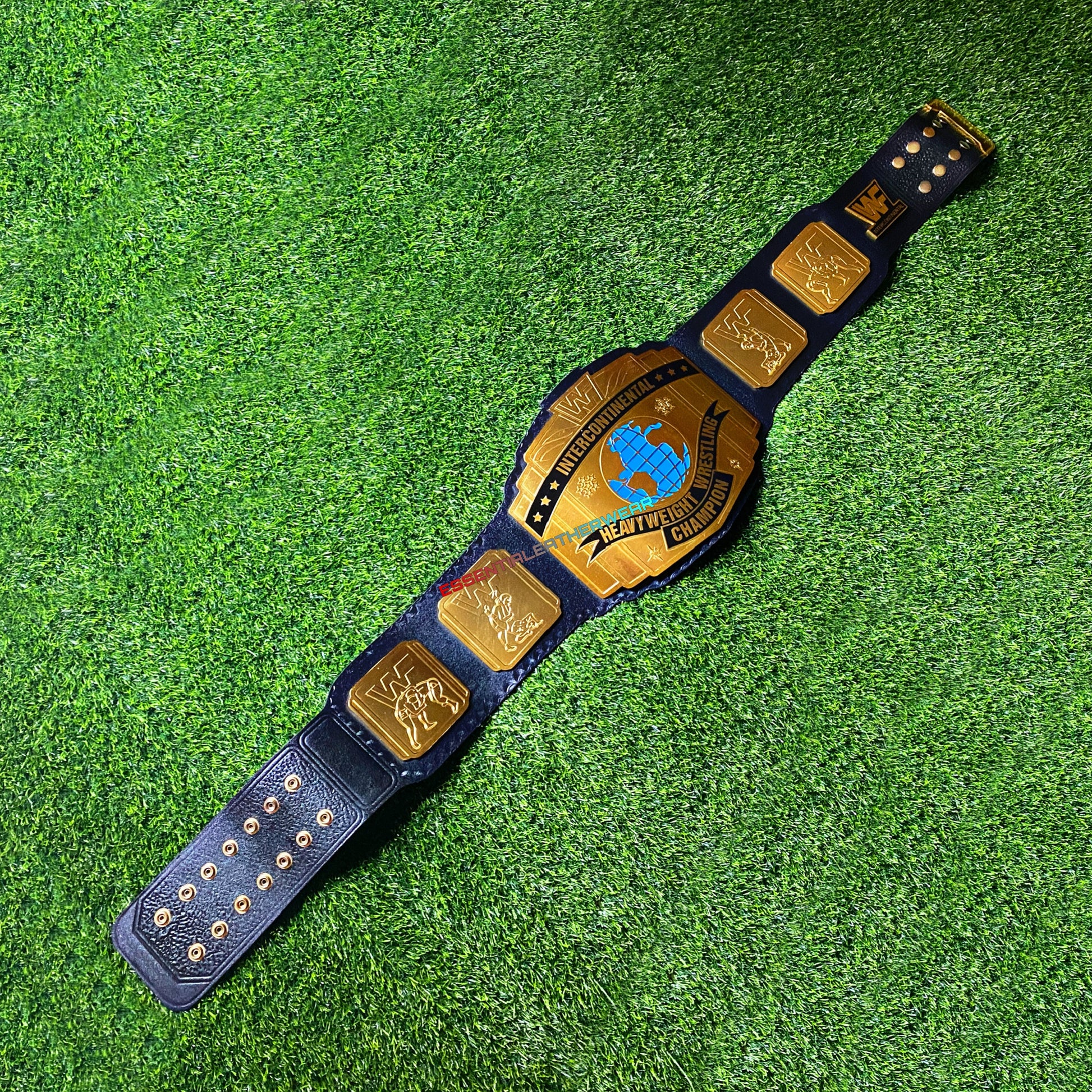 NEW Intercontinental WWF Black Replica 24K Gold Plated Heavyweight Wrestling Championship Title Universal Belt In 2mm, 4mm, Gift For Him