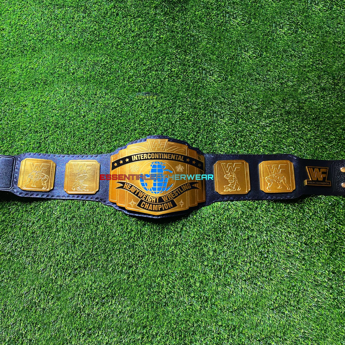NEW Intercontinental WWF Black Replica 24K Gold Plated Heavyweight Wrestling Championship Title Universal Belt In 2mm, 4mm, Gift For Him