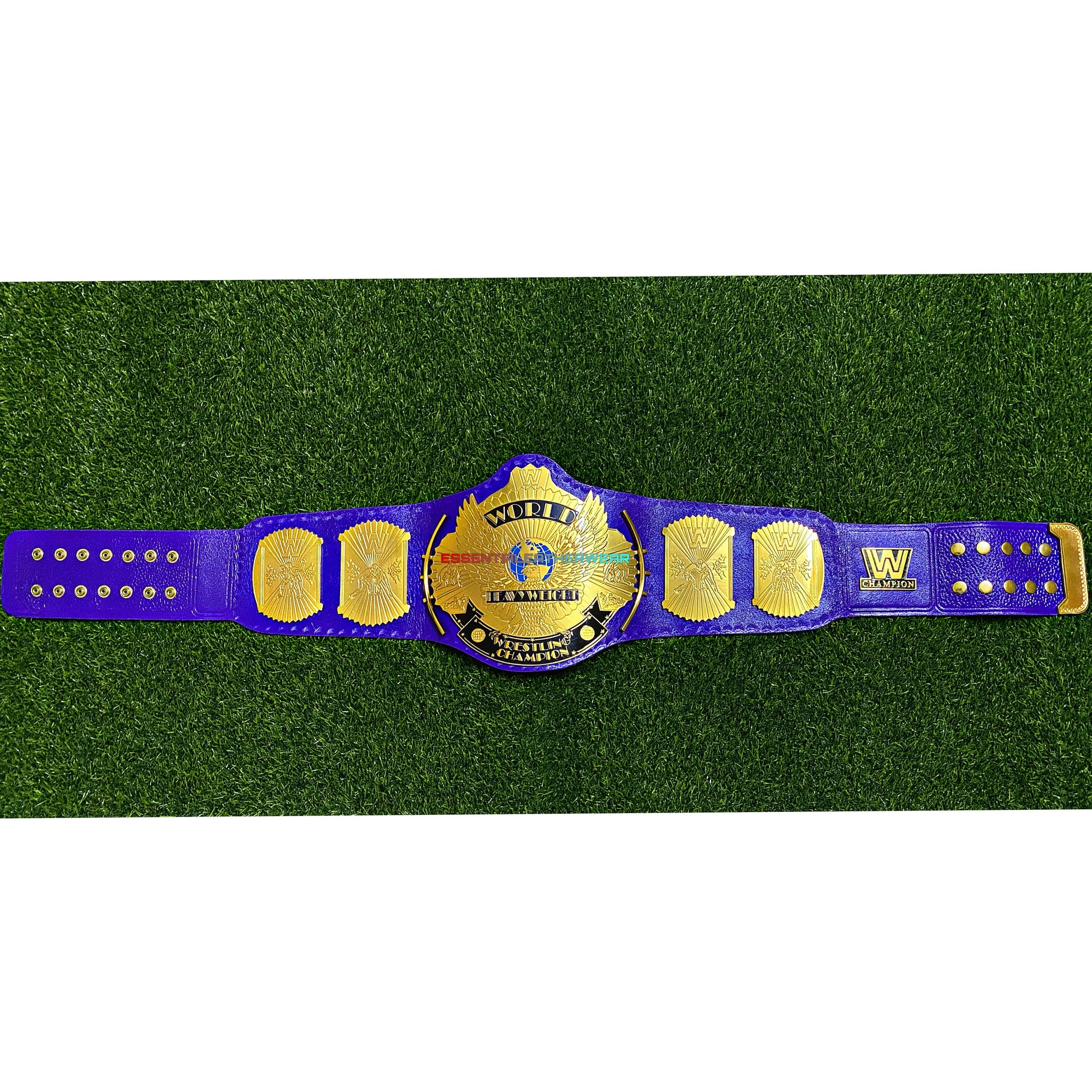 New Winged Eagle Replica Purple World Heavyweight Wrestling Championship 24K Gold Plated Title Universal Belt 2,4 & 6mm, Gift For Him, Her