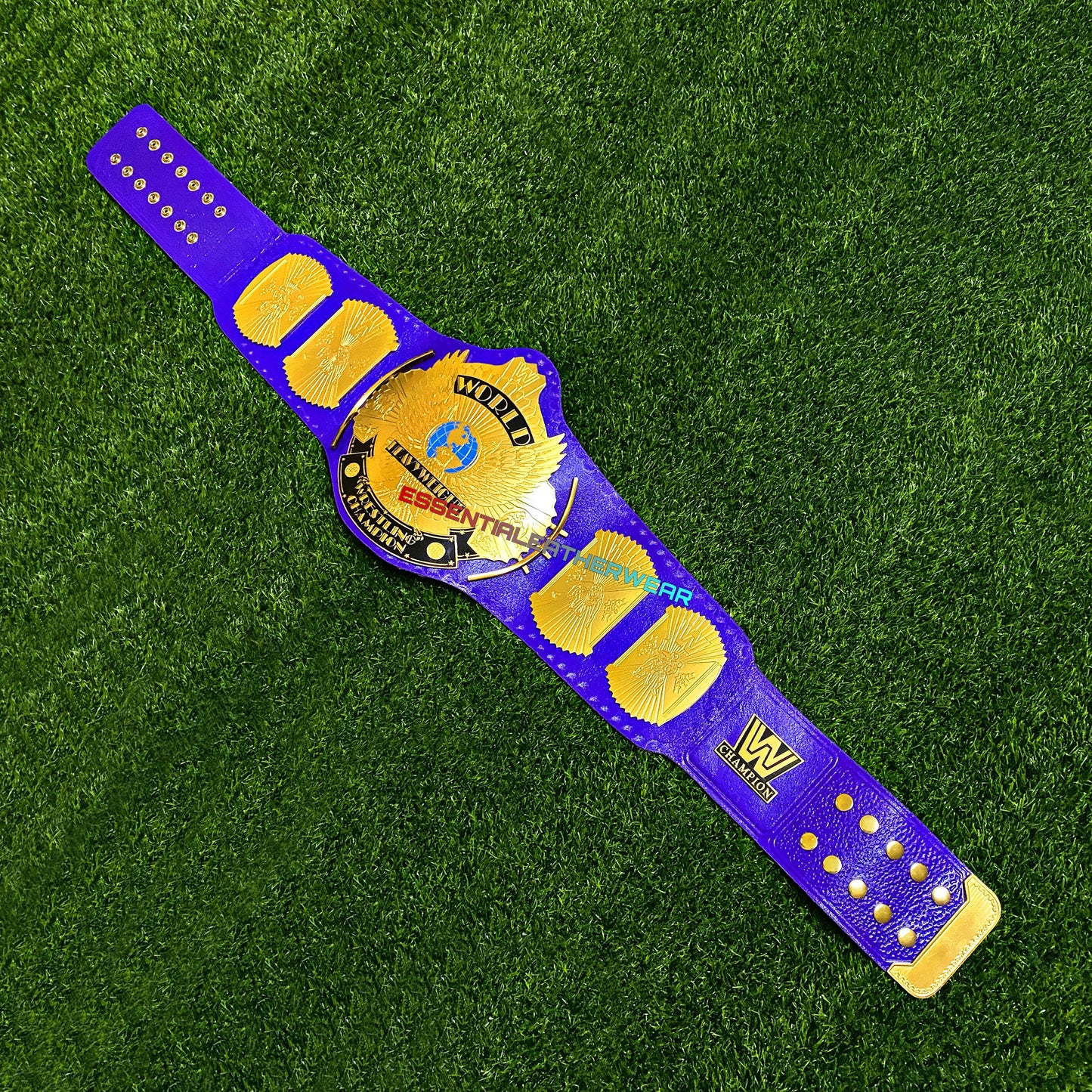 New Winged Eagle Replica Purple World Heavyweight Wrestling Championship 24K Gold Plated Title Universal Belt 2,4 & 6mm, Gift For Him, Her