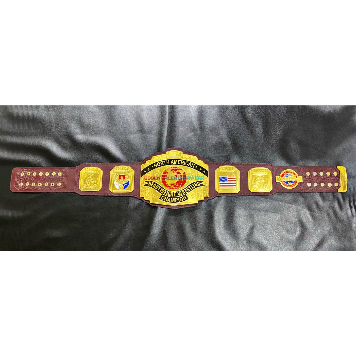 NWA North America Replica World Heavyweight Wrestling Championship 24K Gold Plated Cowhide Cowhide Adult Replica Belt In 2,4 & 6mm, Gift