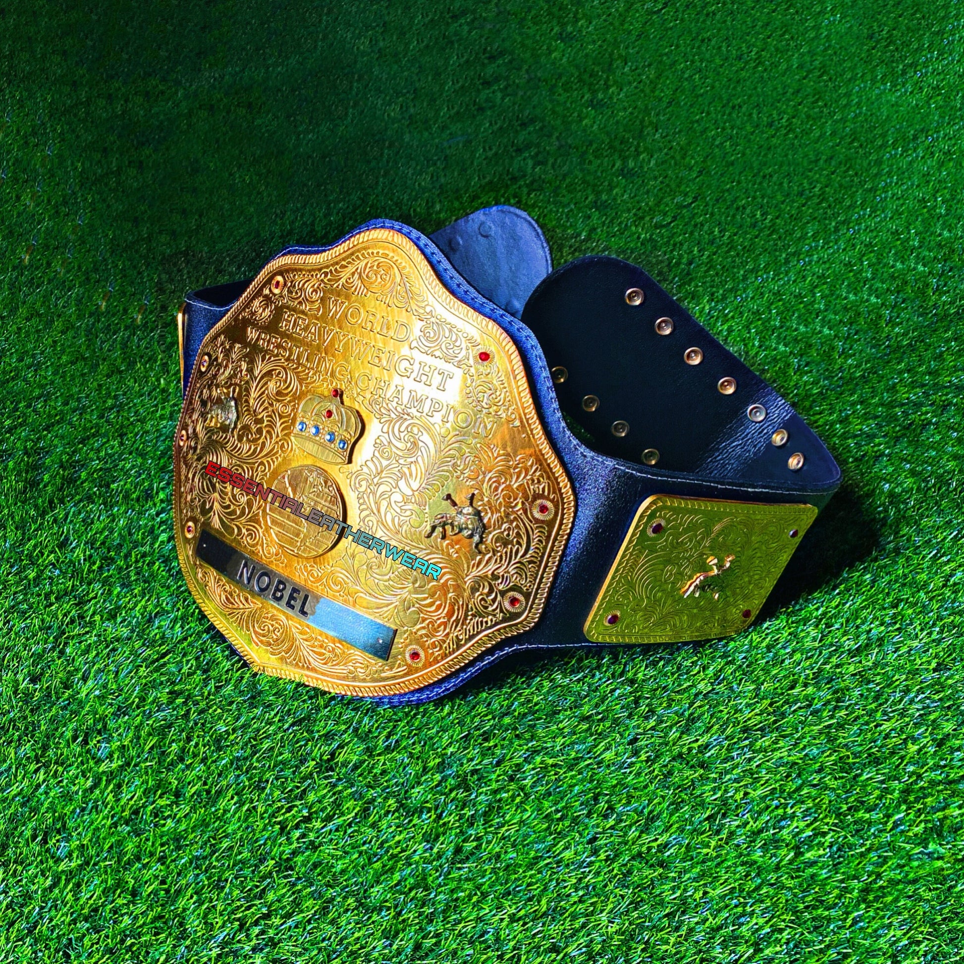 New Big Gold Replica 24K Gold Plated World Heavyweight Championship Title Belt Adult In 2mm, 4mm, 6mm (Personalized Nameplate), Gift For Him