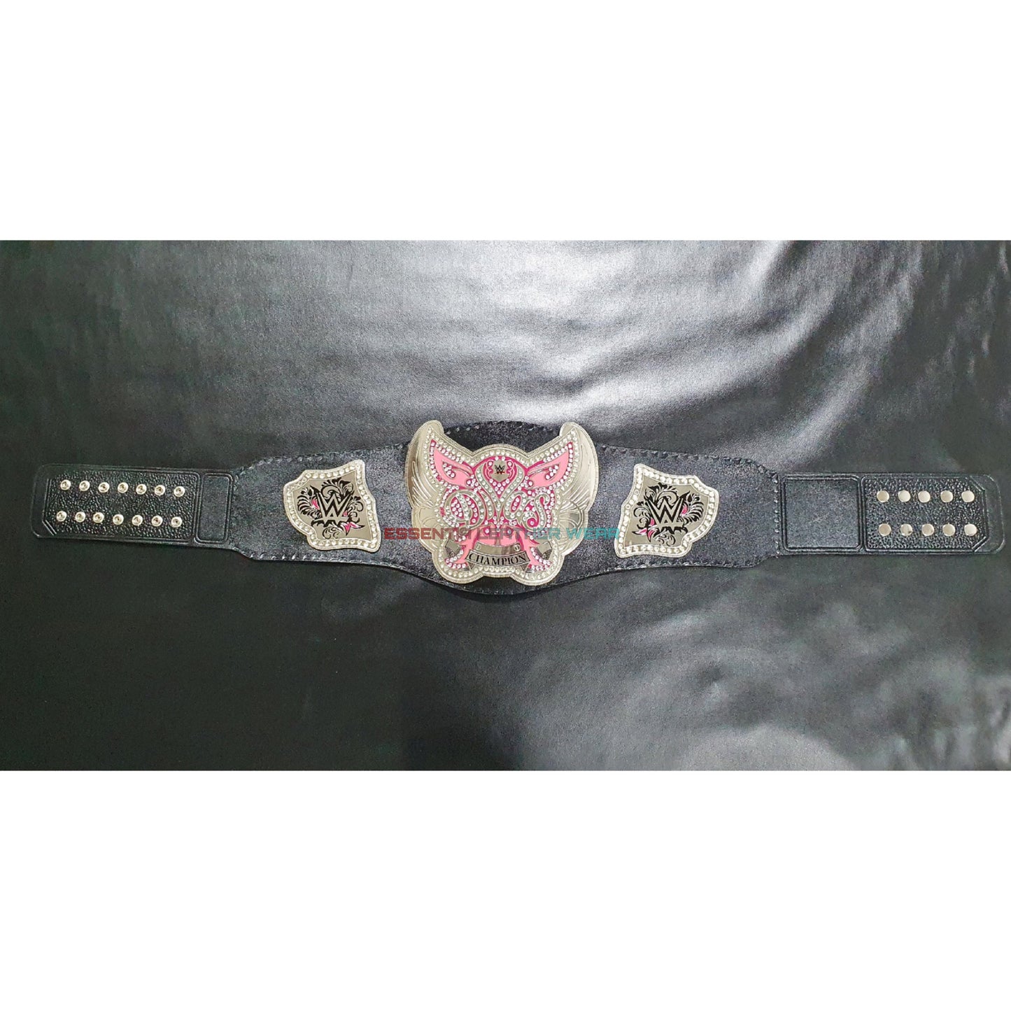 WWE Divas Women's Wrestling Championship Nickel Chrome Plated Butterfly Heavyweight Black Cowhide Adult Replica Belt 2,4 & 6mm Gift For Him