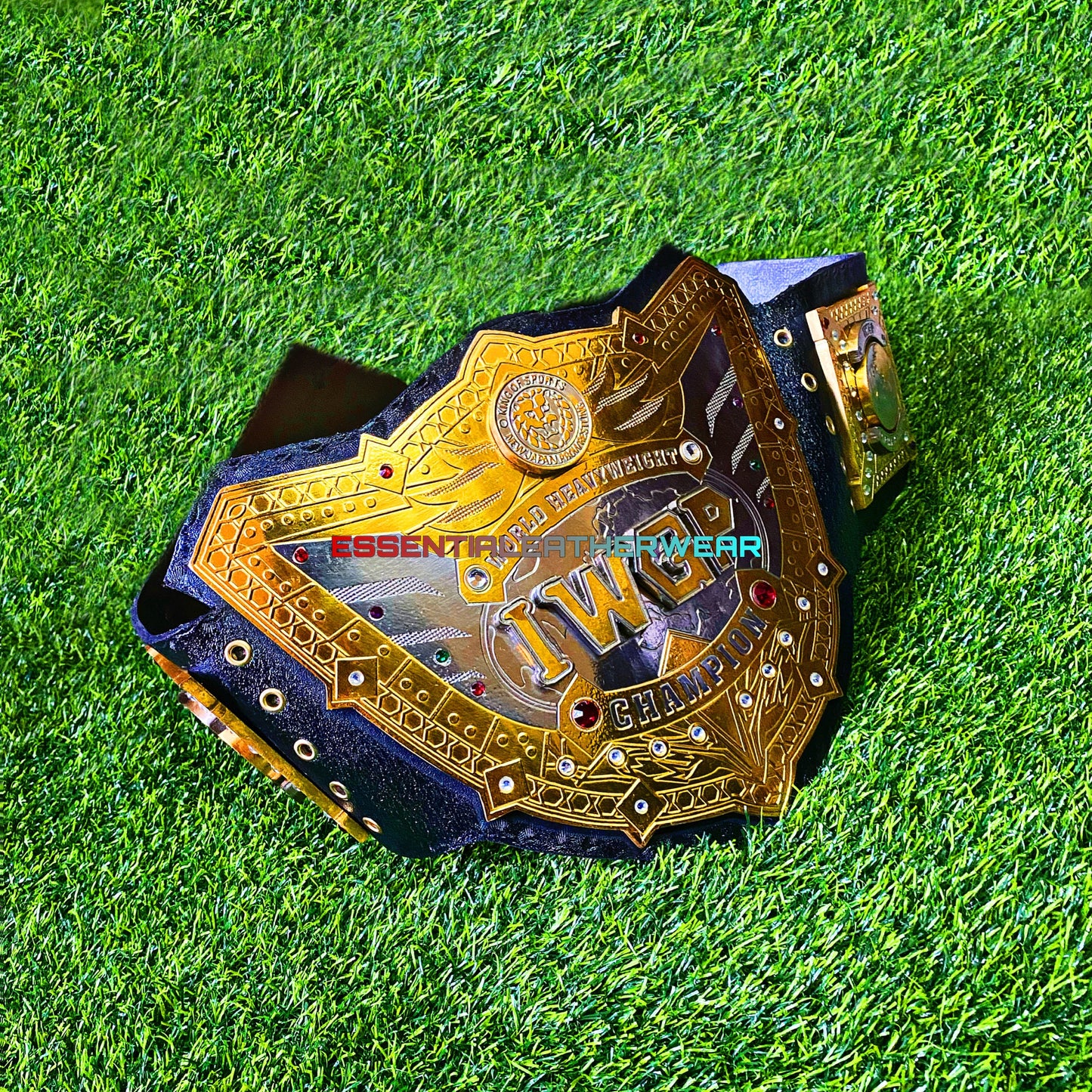 New IWGP V5 Staked 2 Layers 24K Dual Gold Plated Replica World Heavyweight Wrestling Championship Title Belt In 2,4 & 6mm, Best Gift For Him