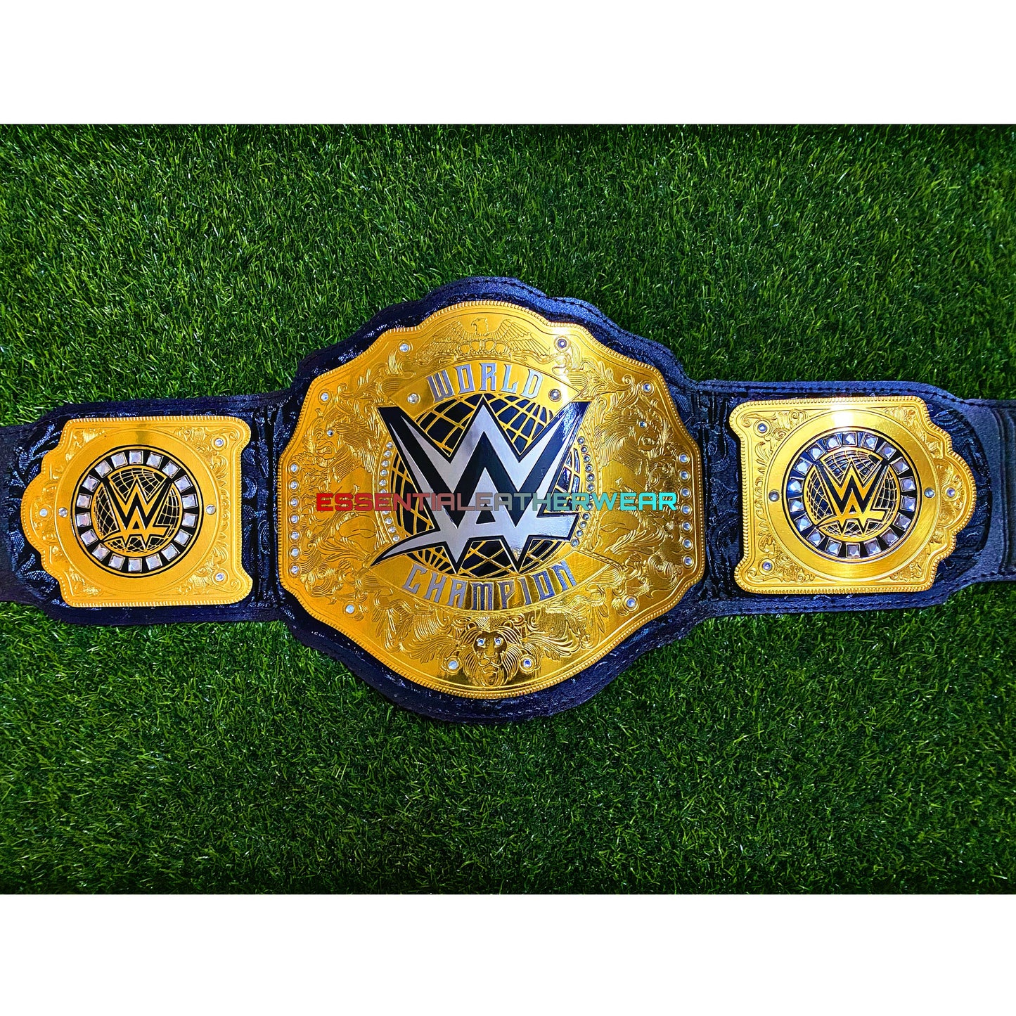 New WWE Big Globe World Universal Heavyweight Wrestling Championship 24K Gold Plated Cowhide Adult Replica Title Belt In 2,4 & 6mm, Gift