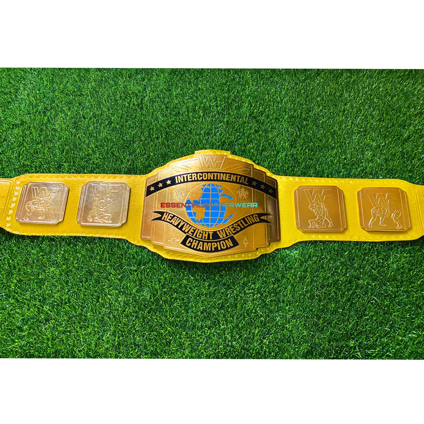 NEW Intercontinental WWF Yellow Replica Heavyweight Wrestling Championship 24K Gold Plated Title Universal Belt In 2mm, 4mm, Gift For Him