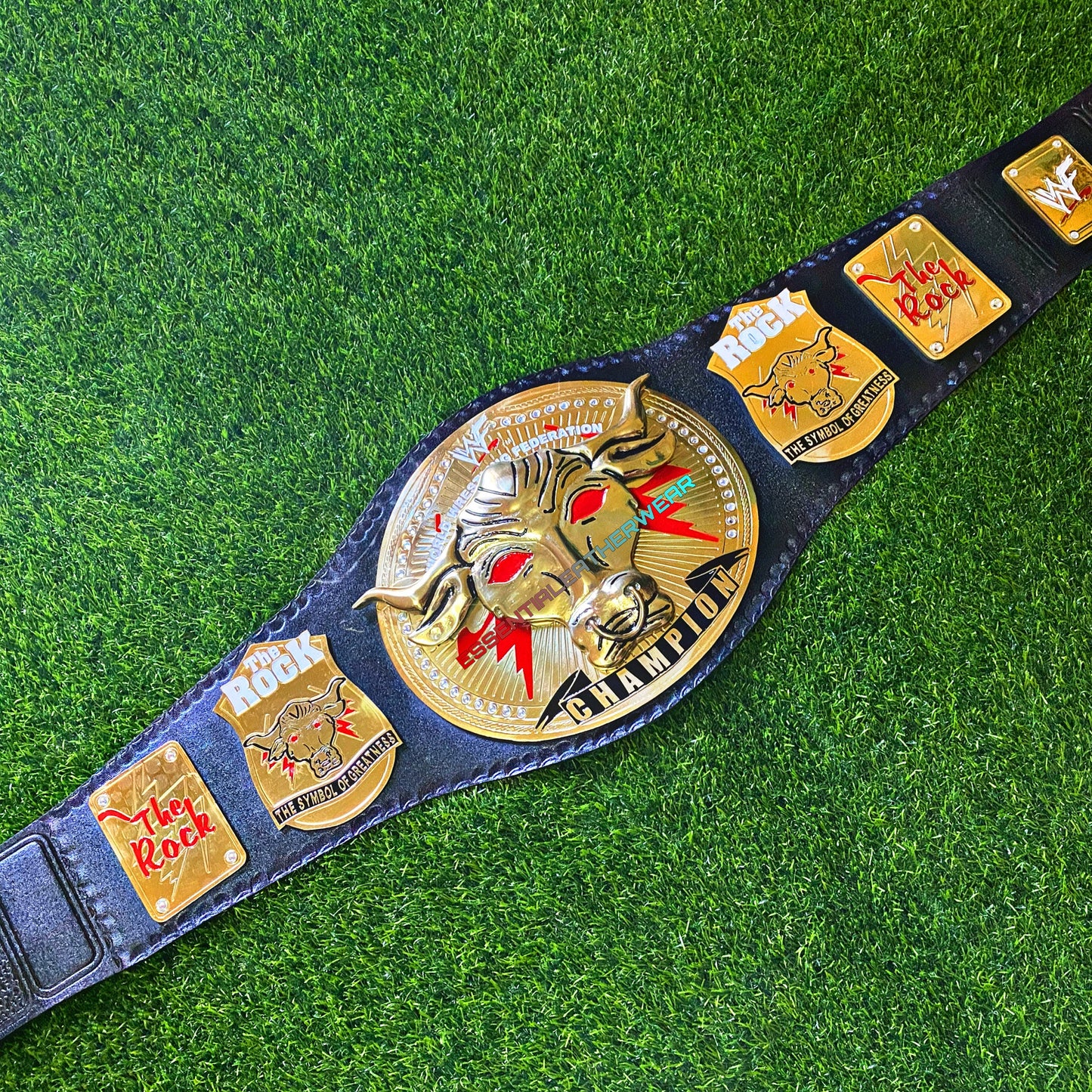 New Brahma Bull Rock 3D Stacked 15mm Bull, WWF Replica 24K Gold Plated World Heavyweight Wrestling Title Adult Belt In 4mm,6mm, Gift For Him