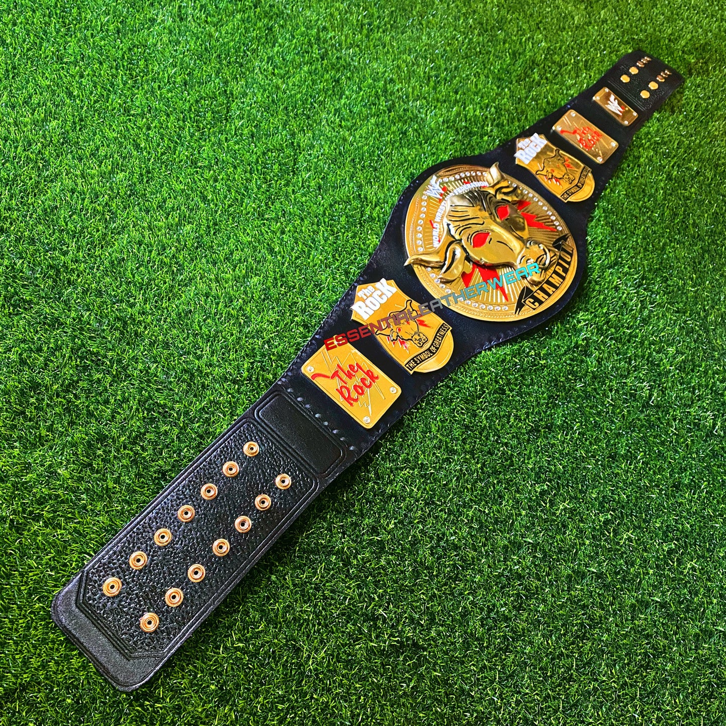 New Brahma Bull Rock 3D Stacked 15mm Bull, WWF Replica 24K Gold Plated World Heavyweight Wrestling Title Adult Belt In 4mm,6mm, Gift For Him