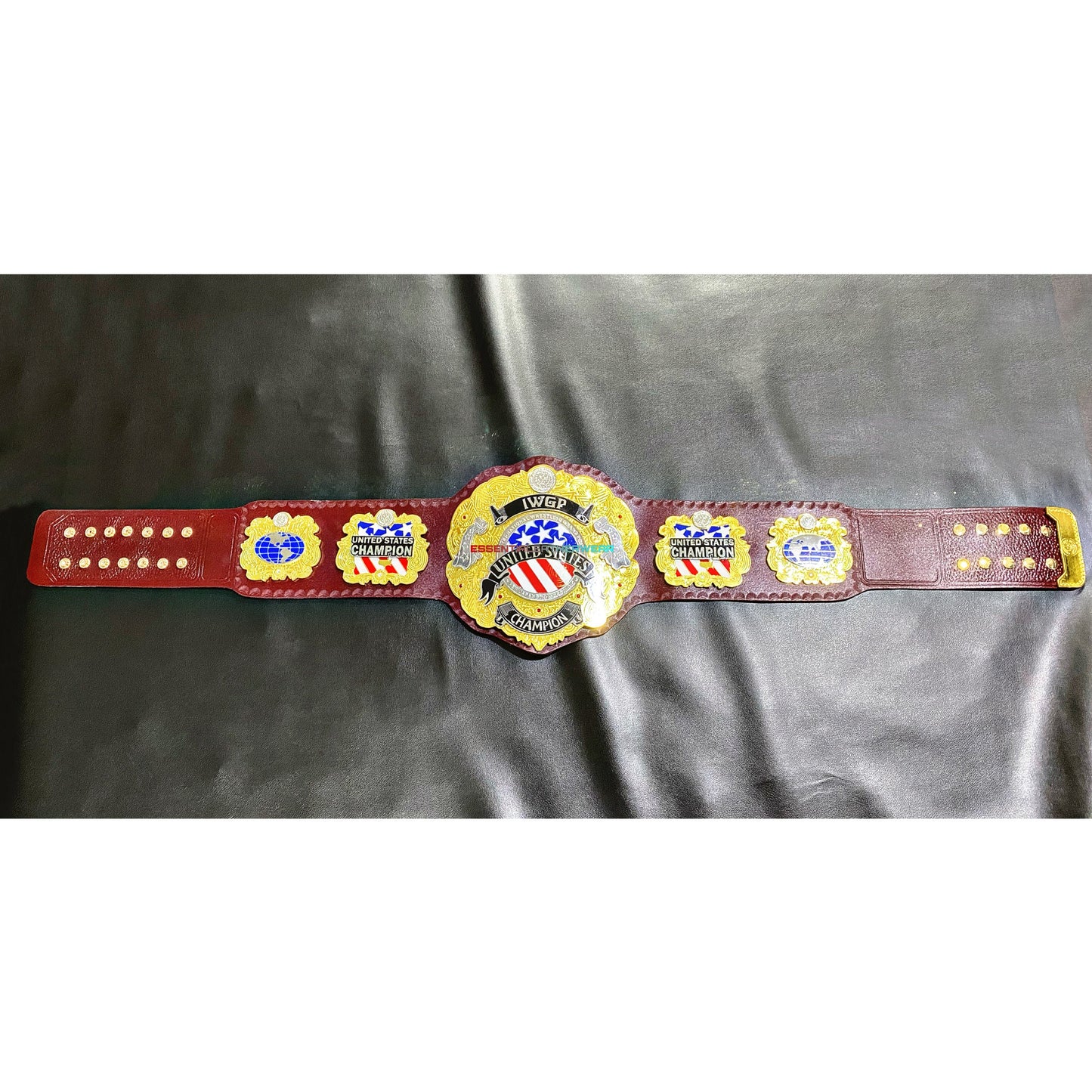 New IWGP United States Staked 24K Gold Plated Replica World Heavyweight Wrestling Championship Title Universal Belt  In 2,4mm, Gift For Him