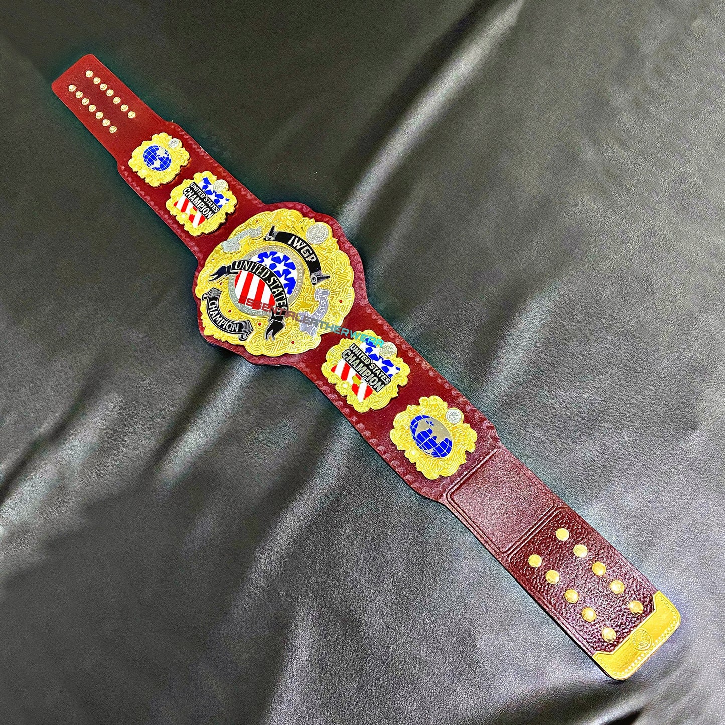 New IWGP United States Staked 24K Gold Plated Replica World Heavyweight Wrestling Championship Title Universal Belt  In 2,4mm, Gift For Him