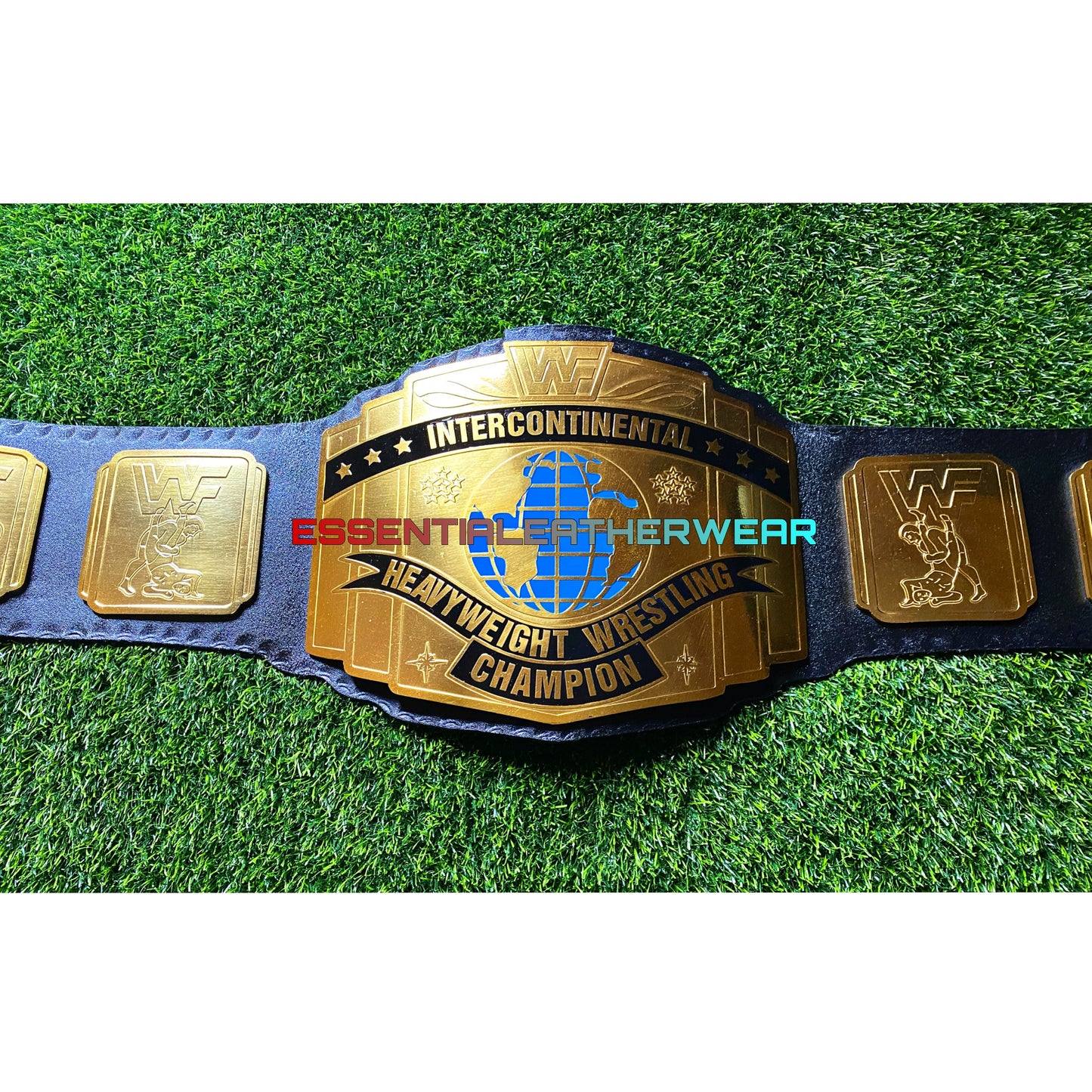 NEW Intercontinental WWF Black Replica 24K Gold Plated Heavyweight Wrestling Championship Title Universal Belt In 2mm, 4mm, Gift For Him
