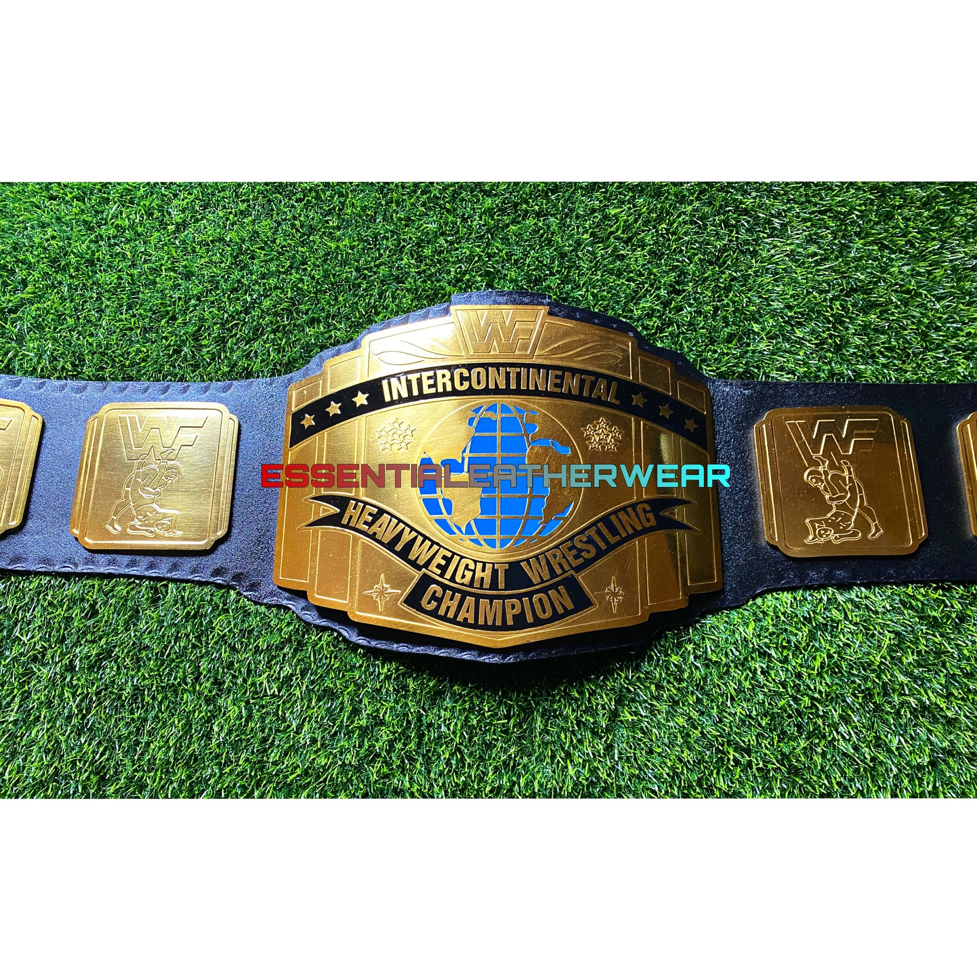 NEW Intercontinental WWF Black Replica 24K Gold Plated Heavyweight Wrestling Championship Title Universal Belt In 2mm, 4mm, Gift For Him