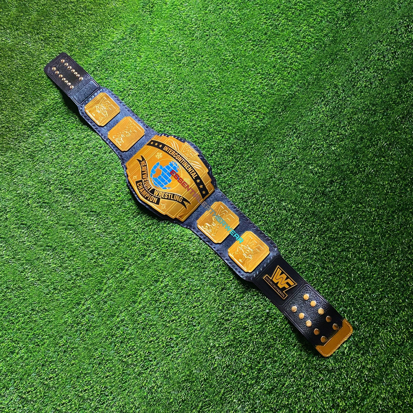 NEW Intercontinental WWF Black Replica 24K Gold Plated Heavyweight Wrestling Championship Title Universal Belt In 2mm, 4mm, Gift For Him
