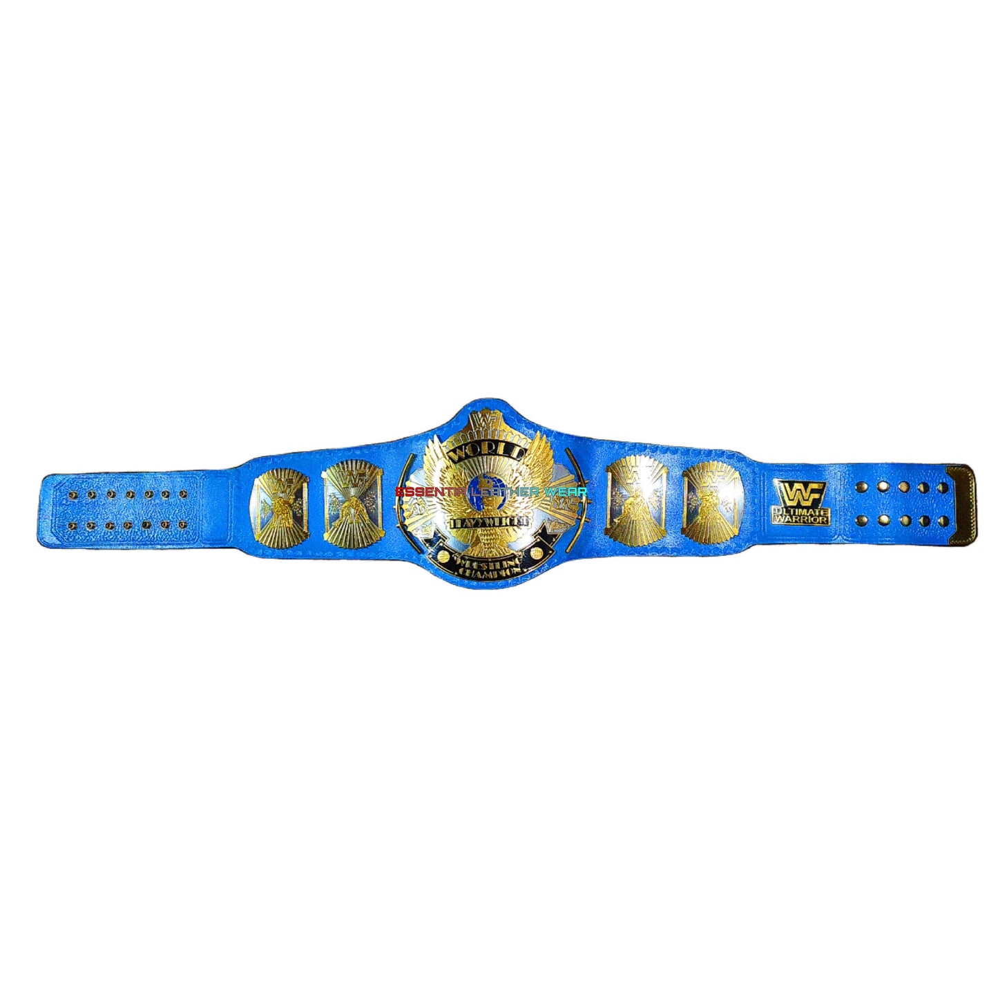 New WWF Winged Eagle Replica Baby Blue Title 24K Dual Plated World Heavyweight Wrestling Championship Universal Belt 2,4 & 6mm, Gift For Him